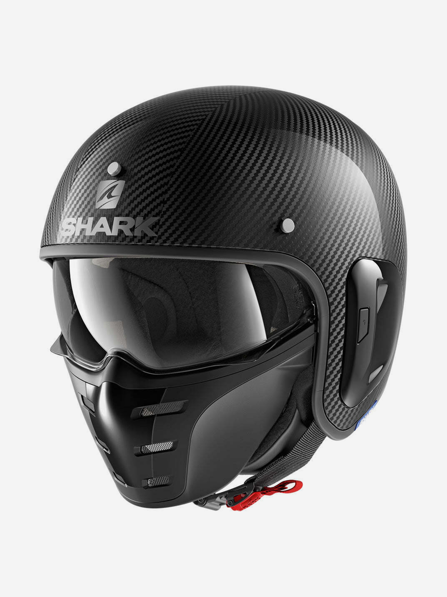 

Мотошлем открытый SHARK S-DRAK 2 CARBON SKIN Glossy Carbon, Черный