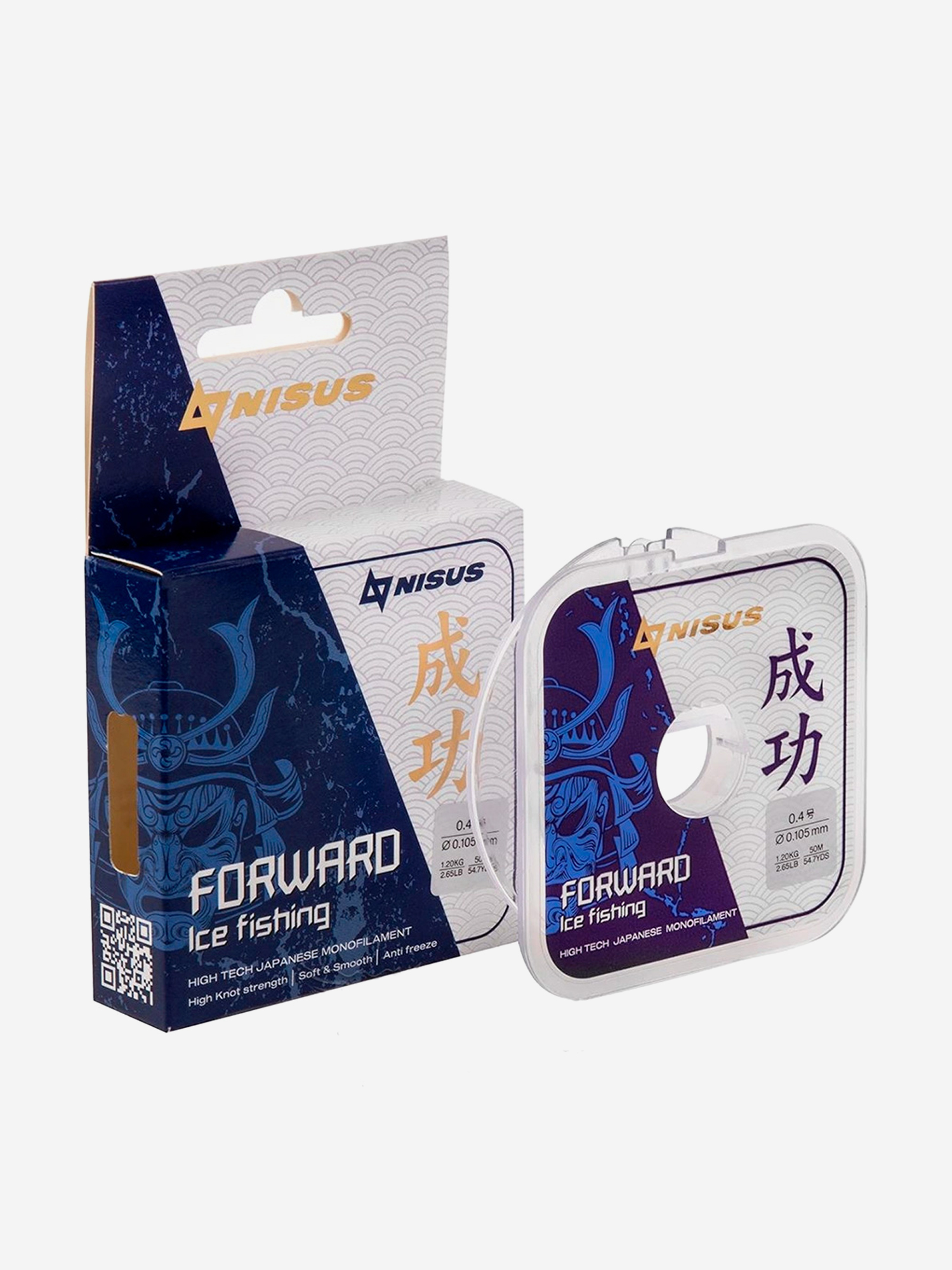 

Леска для рыбалки Nisus FORWARD ICE FISHING Nylon 0,105мм, 50м, 1,2кг, прозрачный, Серый