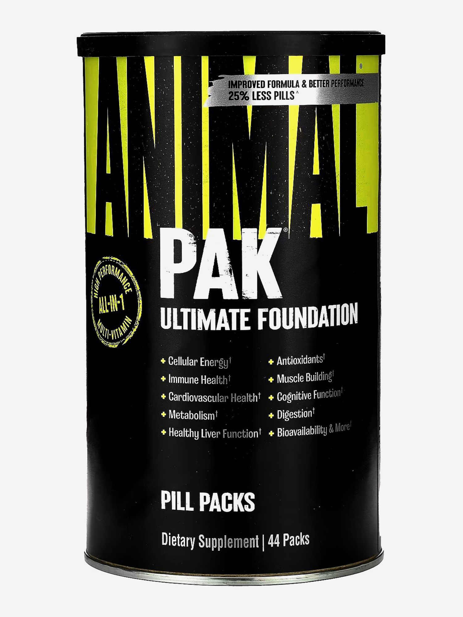Витамины и минералы  Спортмастер Мультивитаминный комплекс Animal Pak Universal Nutrition 44 пакетика, Черный