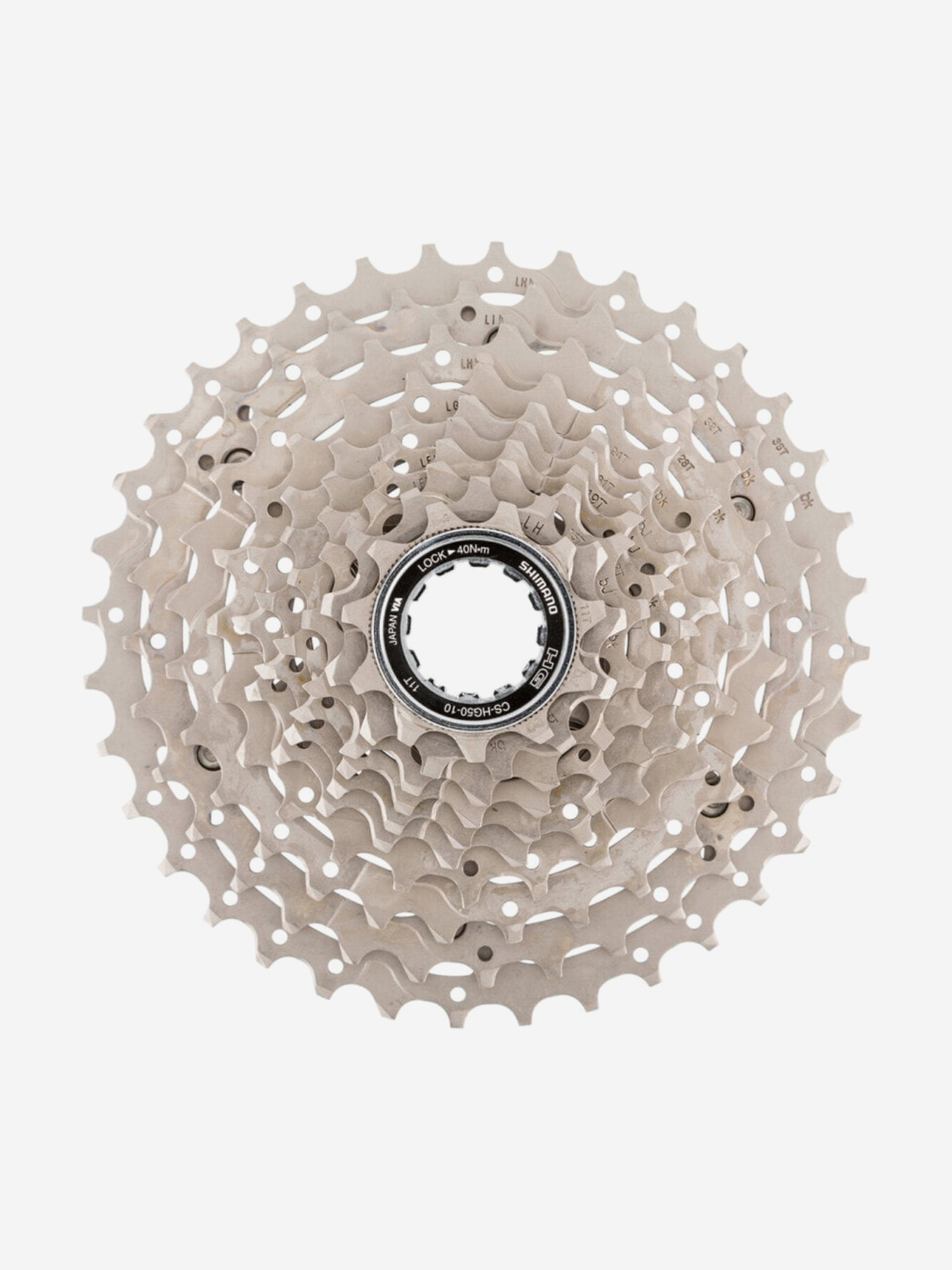 Изображение товара Кассета велосипедная Shimano Deore CS-HG500-10 11-36T, 10 скоростей Изображение товара Кассета велосипедная Shimano Deore CS-HG500-10 11-36T, 10 скоростей
