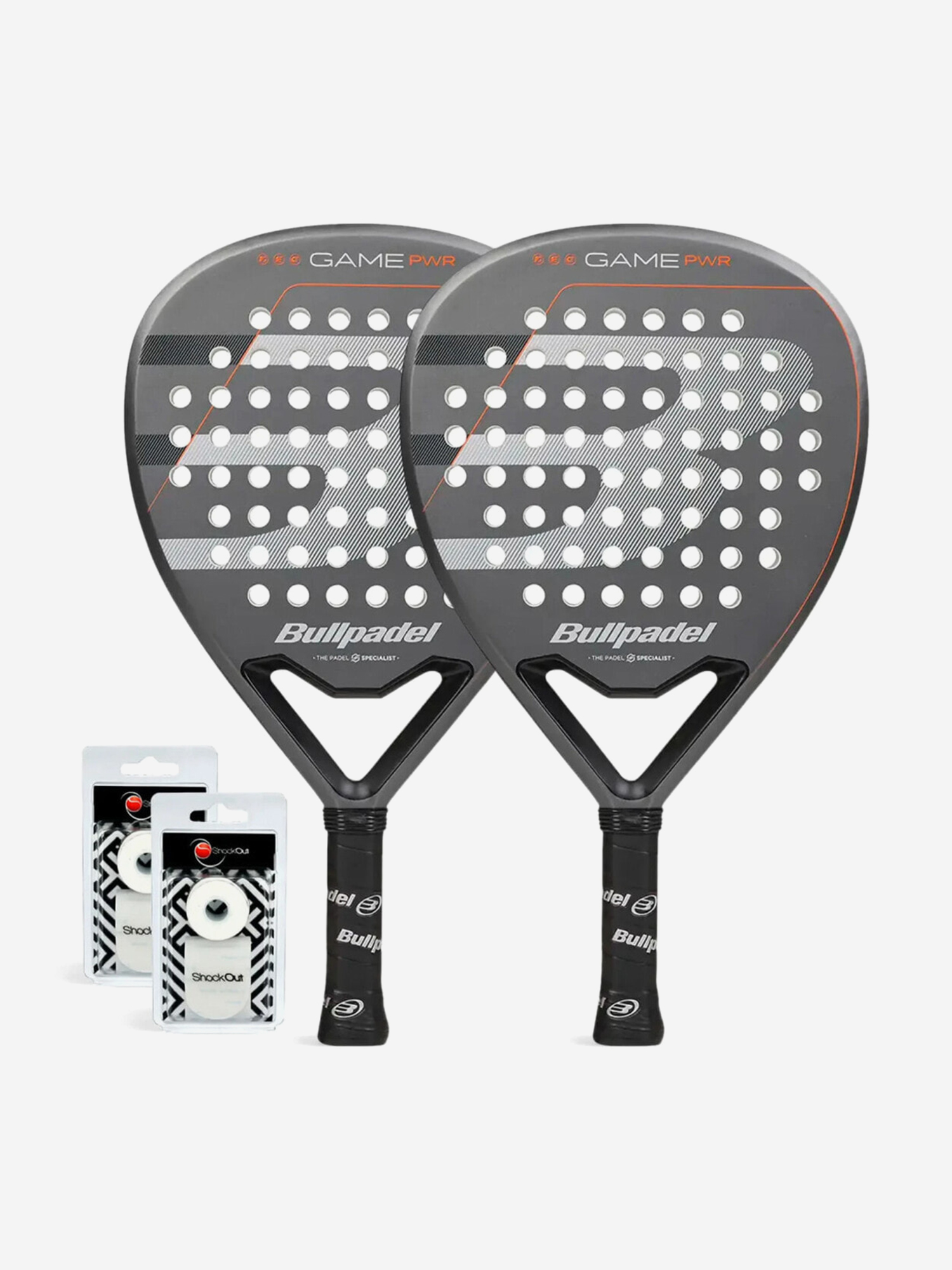 Изображение товара Набор из 2 ракеток для падела Bullpadel Game Power Grey