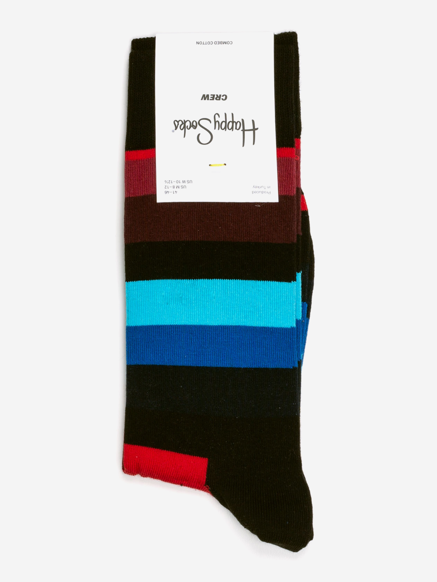 

Носки с рисунками Happy Socks, Stripe Black Red, Черный