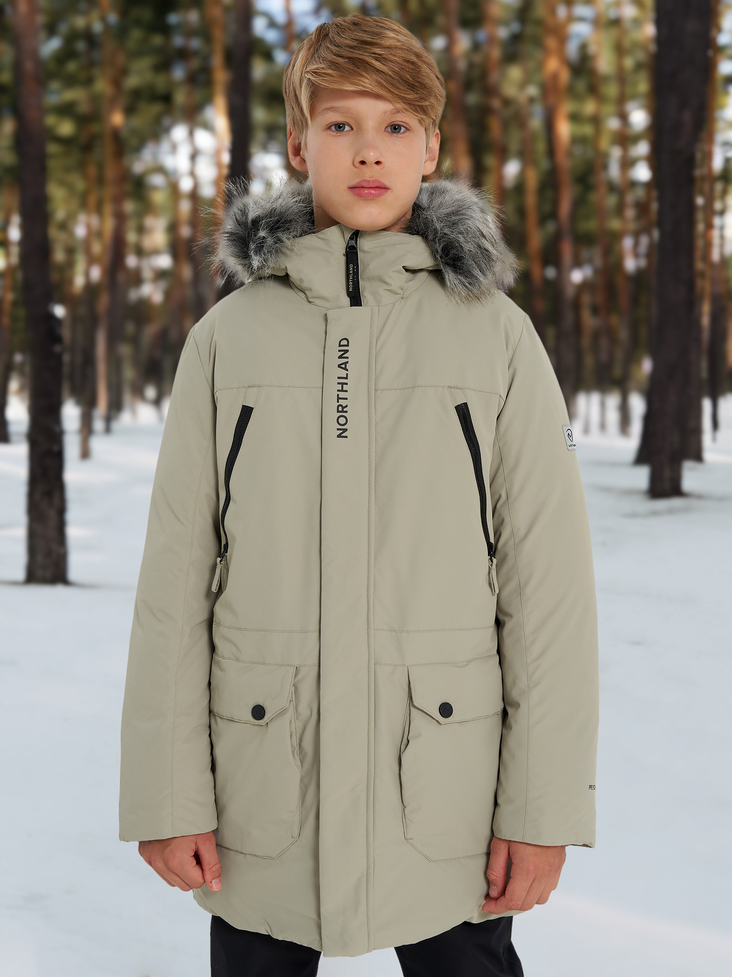 

Пуховик для мальчиков Northland, Бежевый