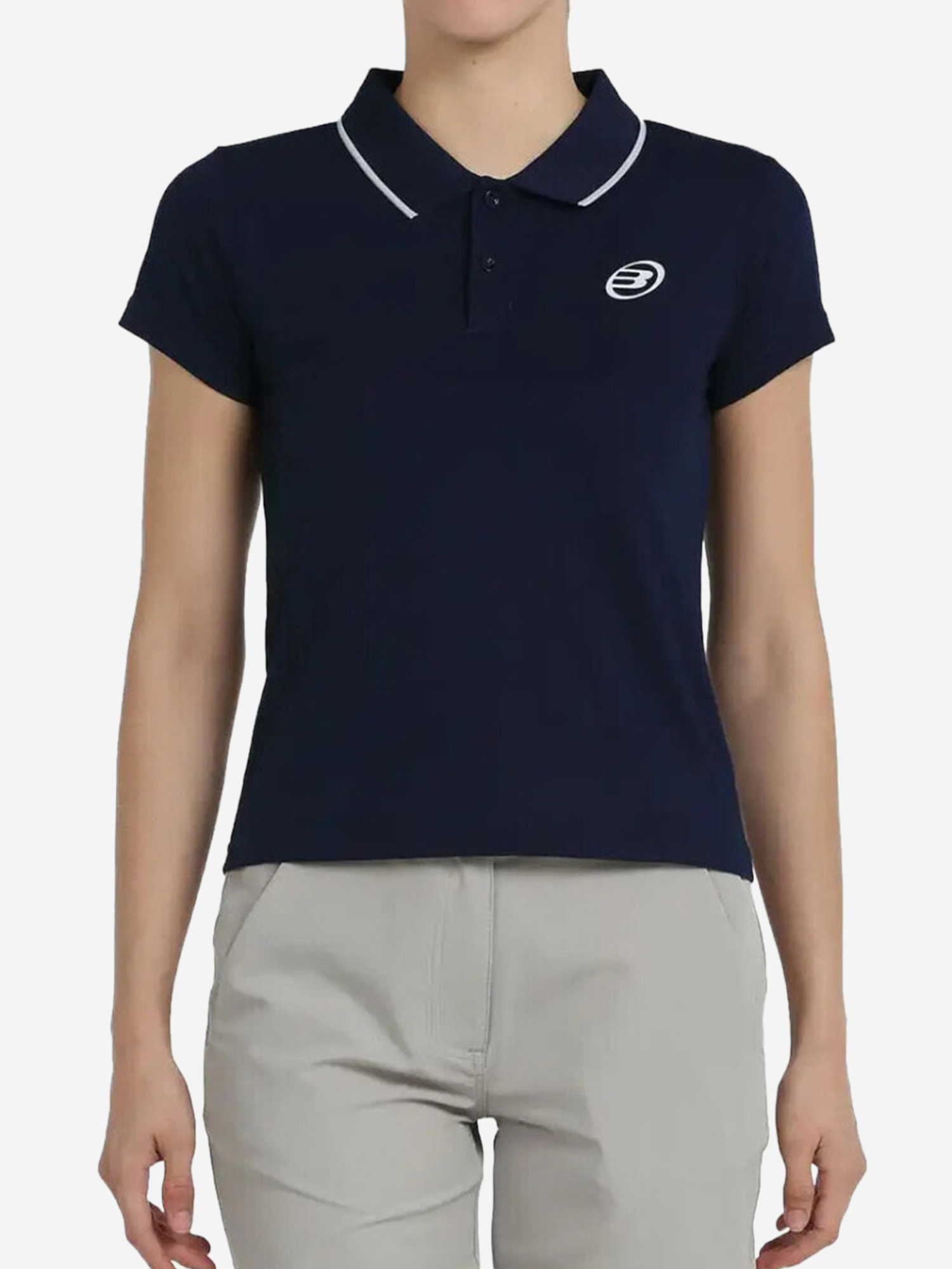 Изображение товара Женское спортивное поло Bullpadel Fip Exilob синее для тенниса и падел-тенниса