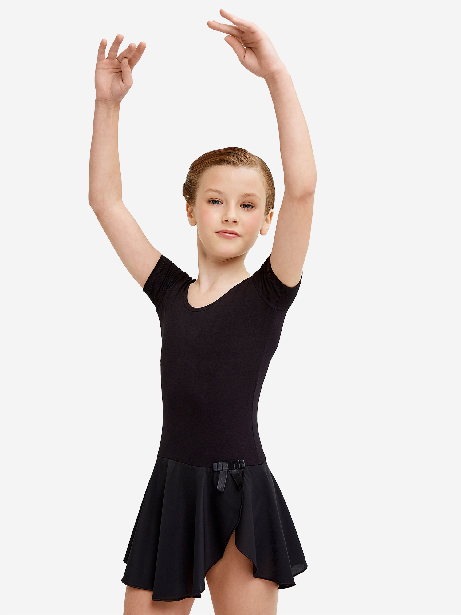 Купальник гимнастический Belkina с юбкой для танцев и тренировок, Черный комбинезон спортивный belkina для тренировок красный