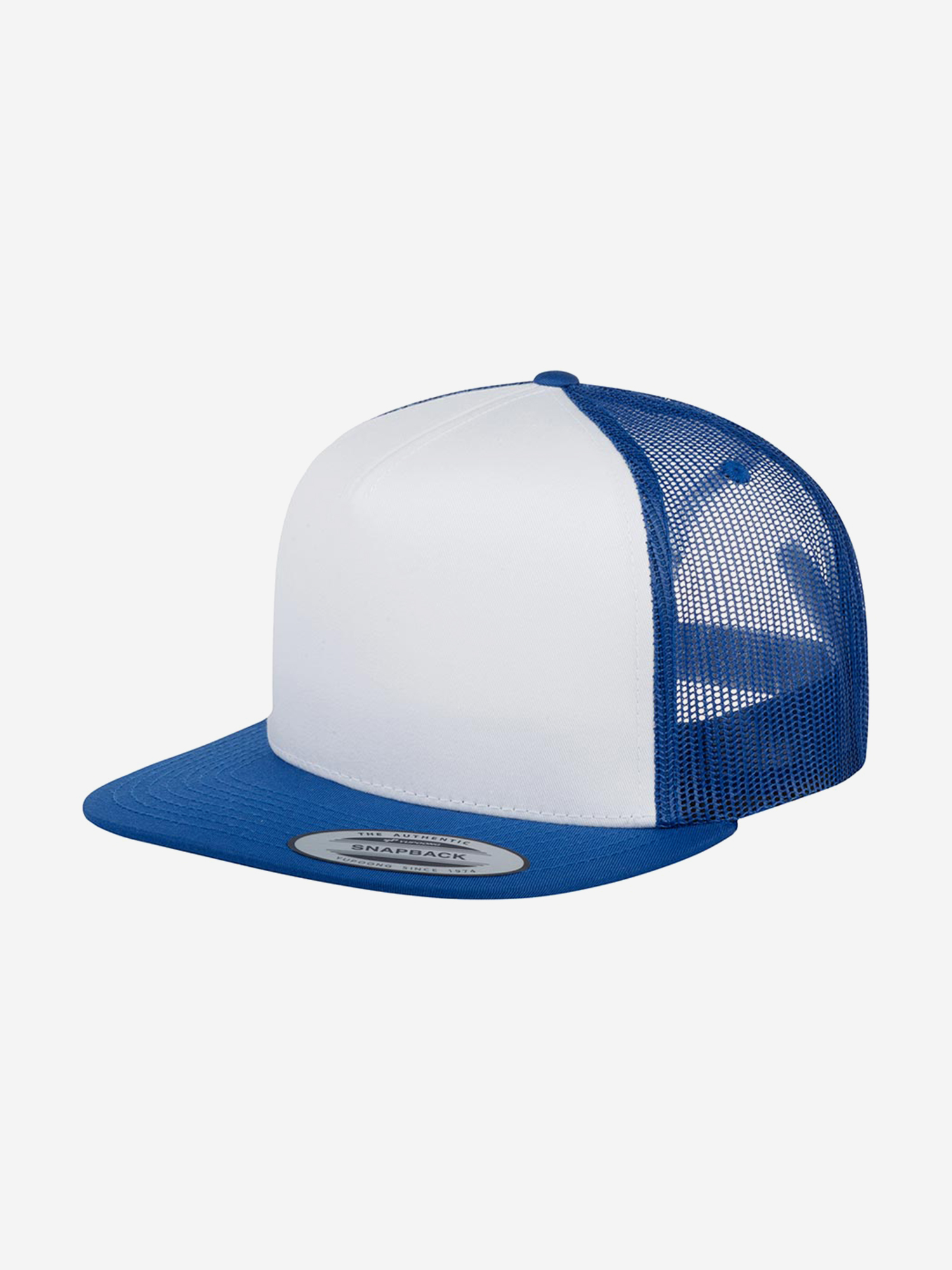 Изображение товара Бейсболка с прямым козырьком FLEXFIT 6005FW, Синий / белый