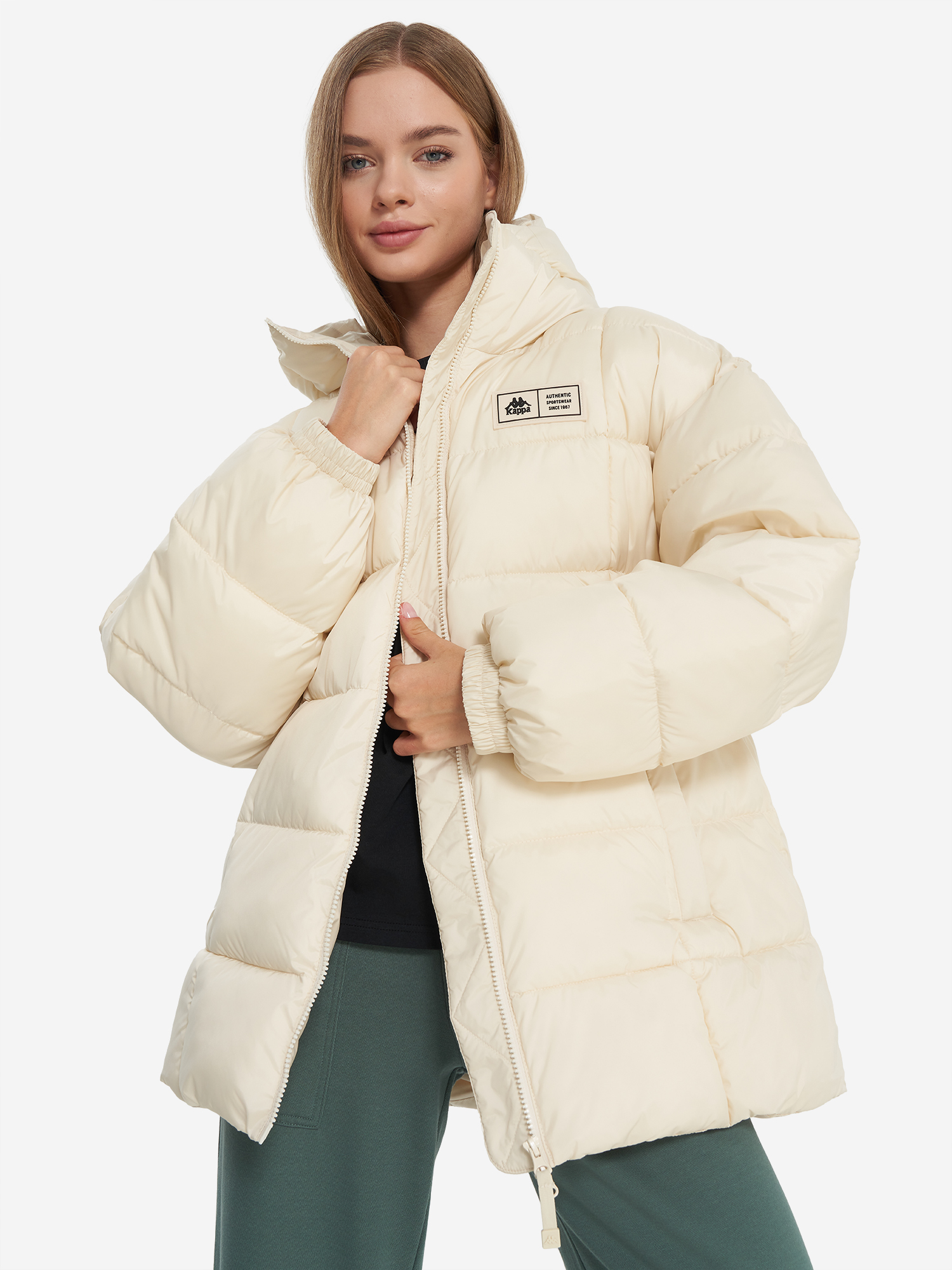 Пуховик женский Kappa Paffuta Бежевый 8999₽