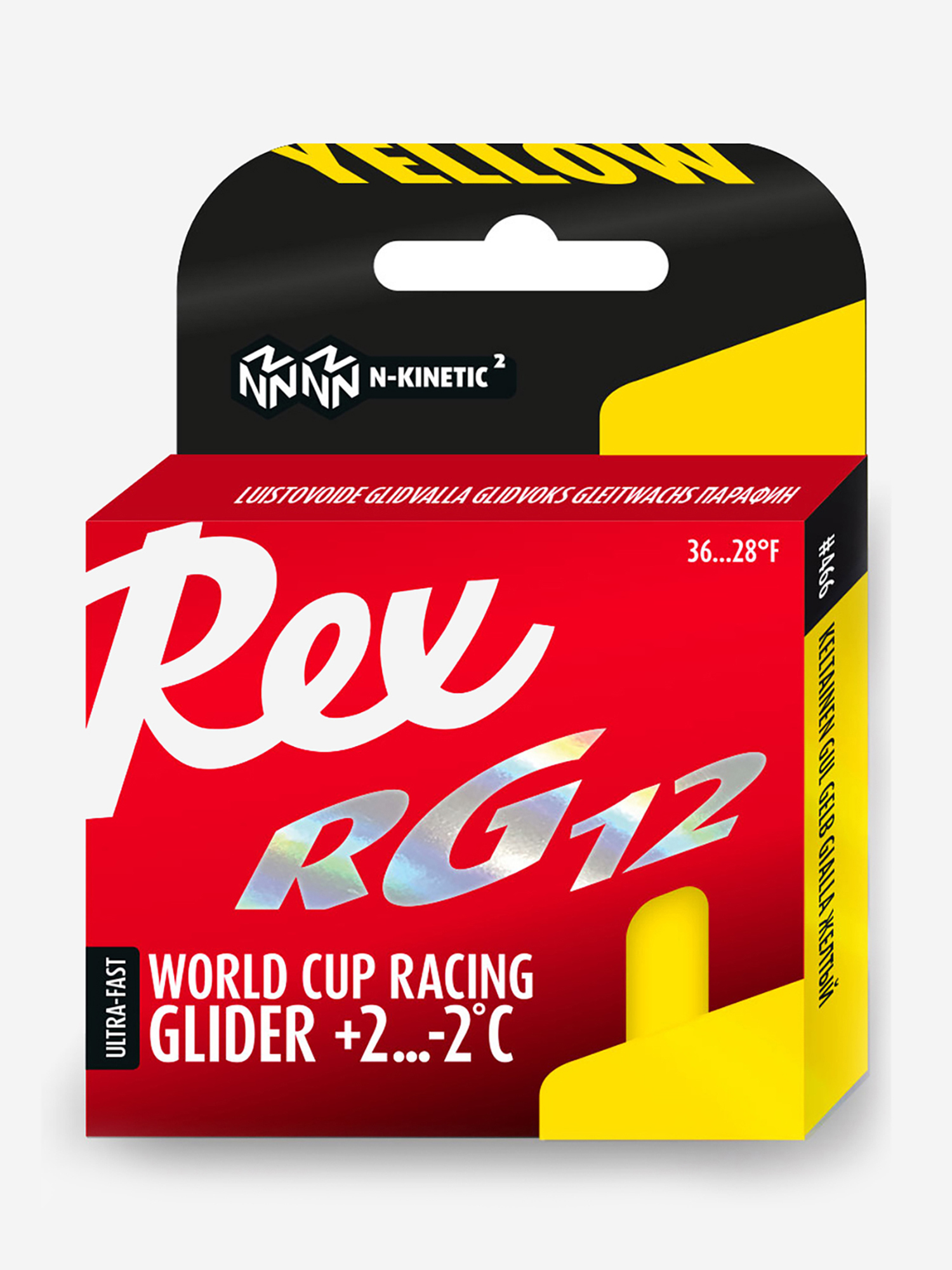 

Гоночный парафин REX RG12 Yellow, +2С...-2С, 40г, Желтый
