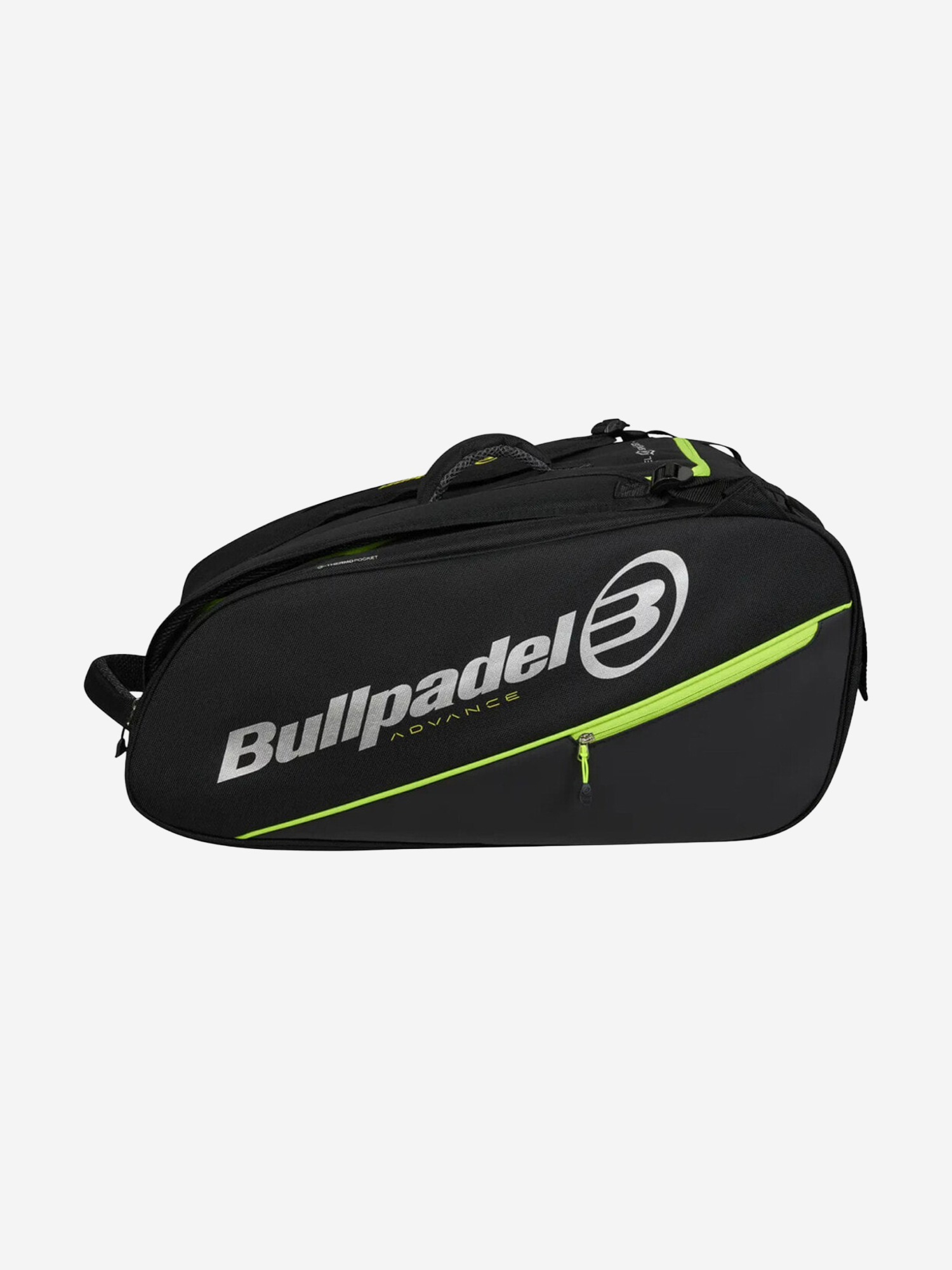 Изображение товара Сумка для падела Bullpadel Advance Черная/Салатовая - большая вместительность