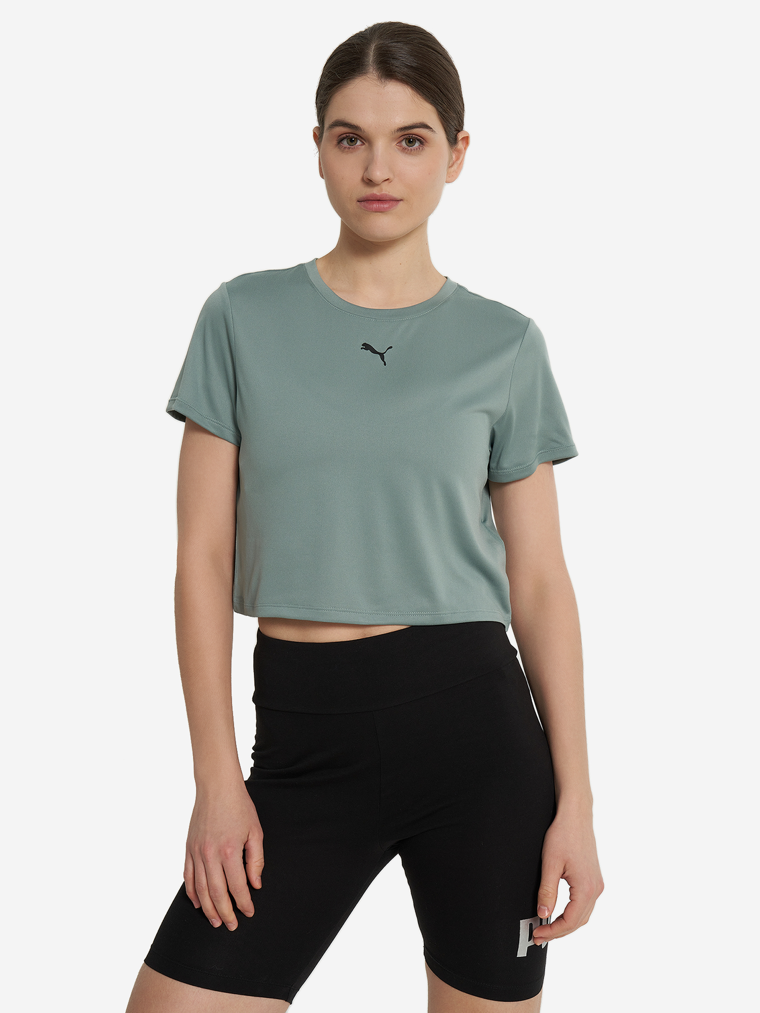 Футболка женская PUMA Tad Essential Baby, Зеленый 2