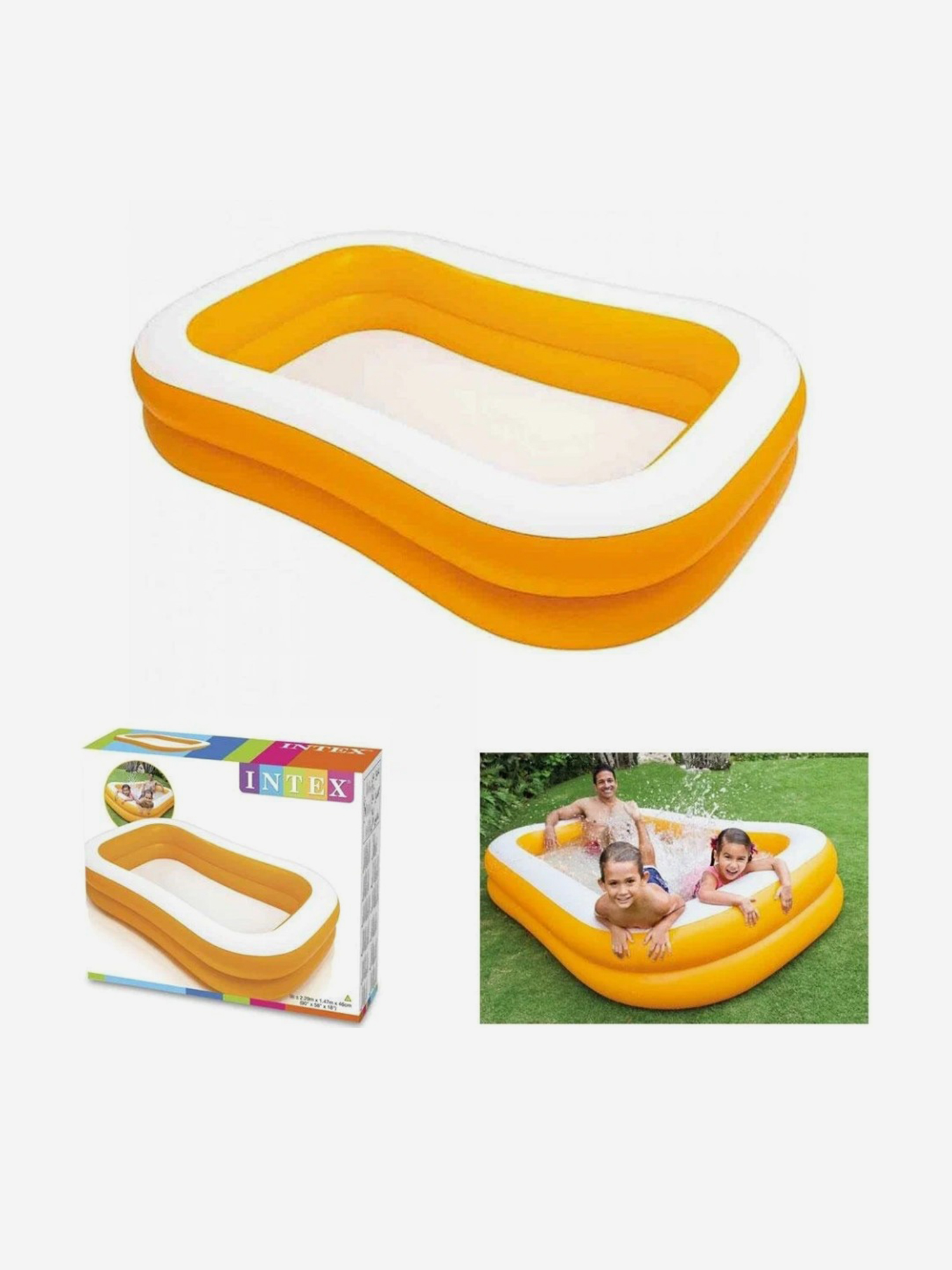 

Семейный надувной бассейн Intex Swim Center Family 57181 Mandarin 229*147*46 см, Оранжевый