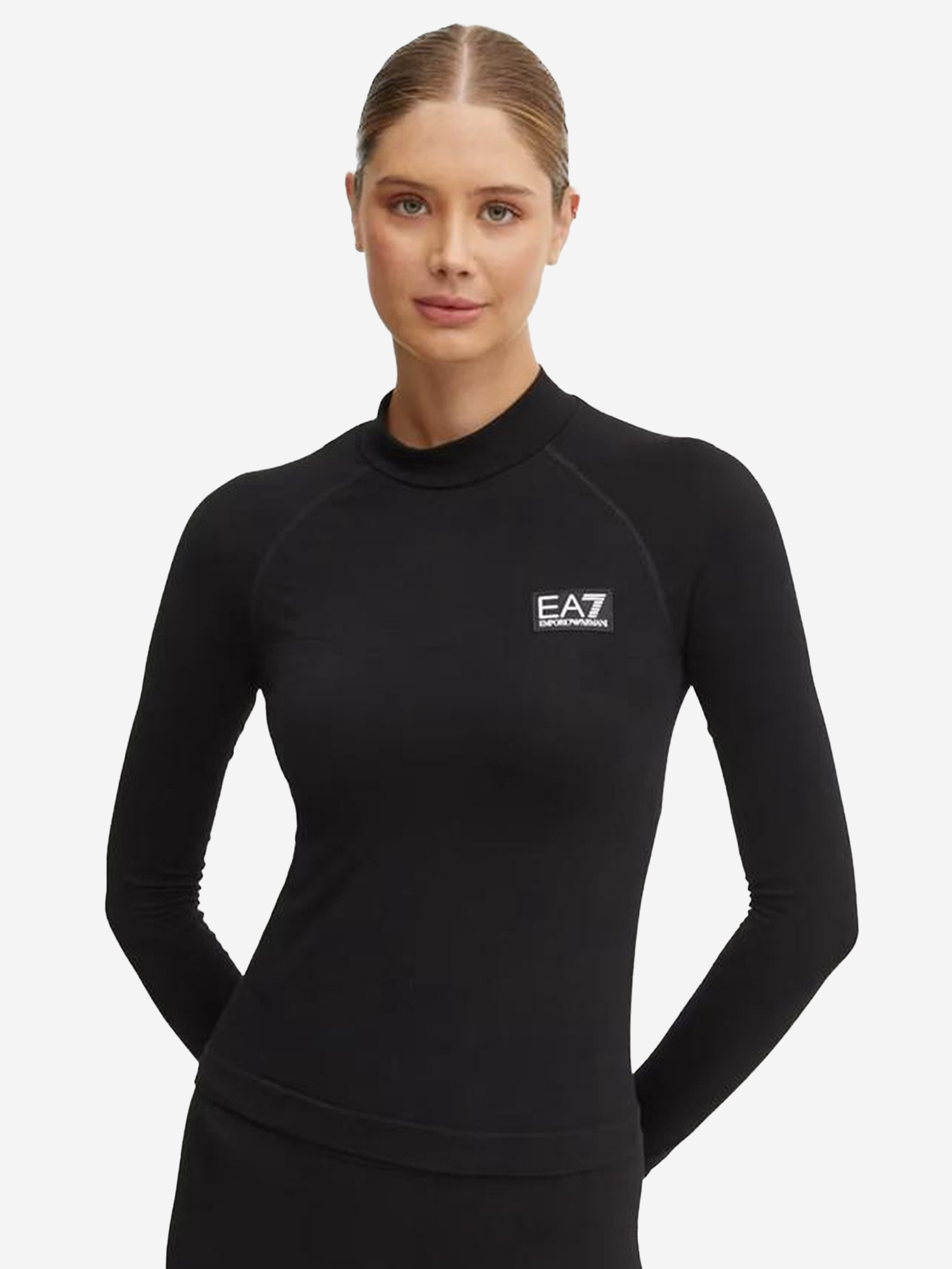 Изображение товара Женская футболка EA7 спортивный стиль облегающий всесезонная