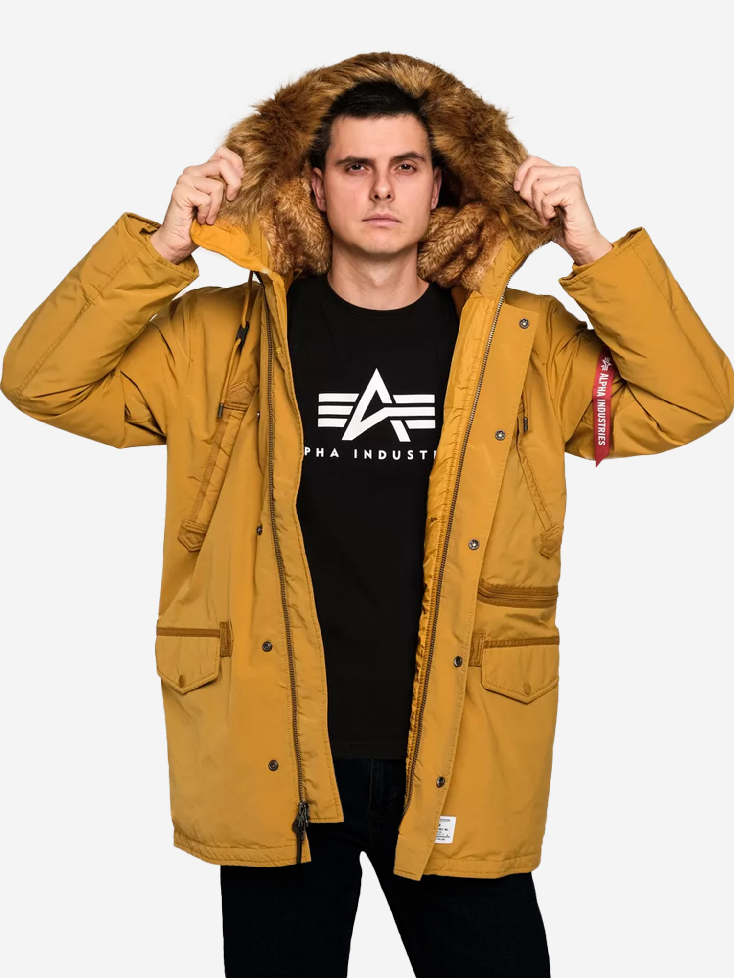 

Парка утеплённая пуховая мужская N-3B Alpine Gen II Alpha Industries, Желтый