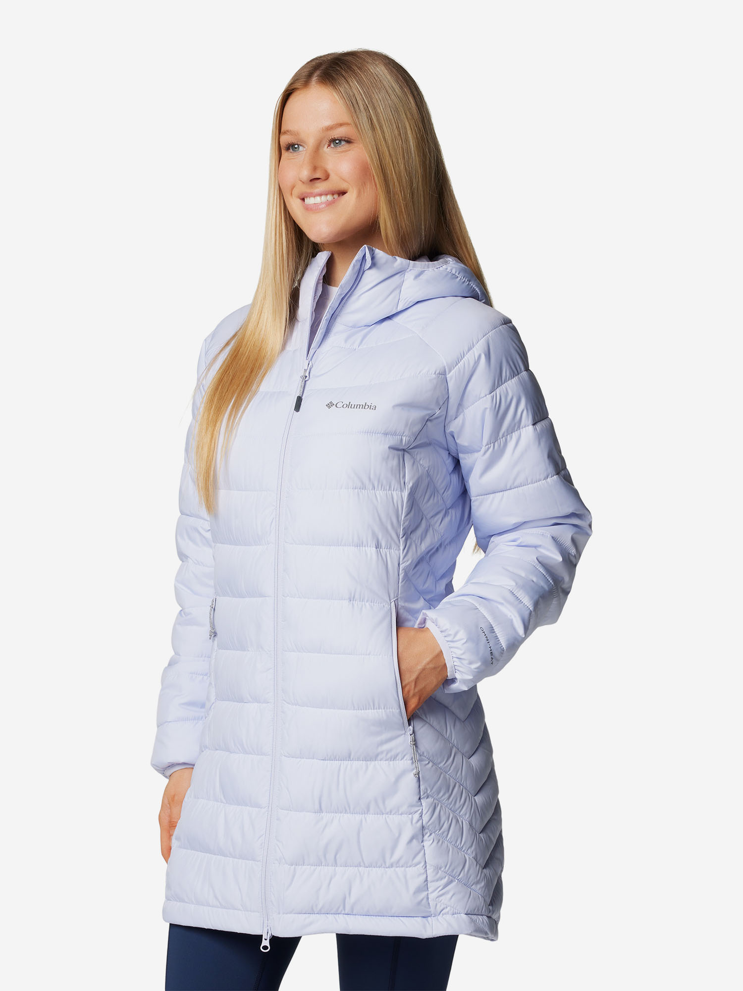 Куртка утепленная женская Columbia Powder Lite II Mid Jacket, Голубой 2089371CLB-581, размер 50 - фото 5