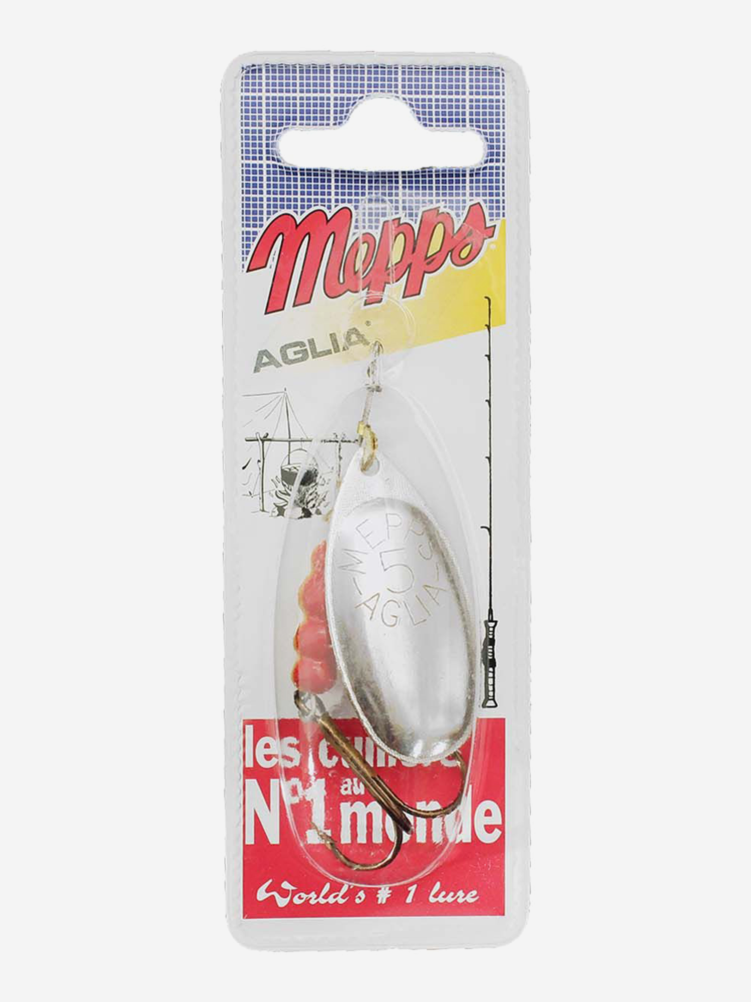 

Блесна вращающаяся MEPPS "Aglia AG" №5 (13г) блистер, Серебряный