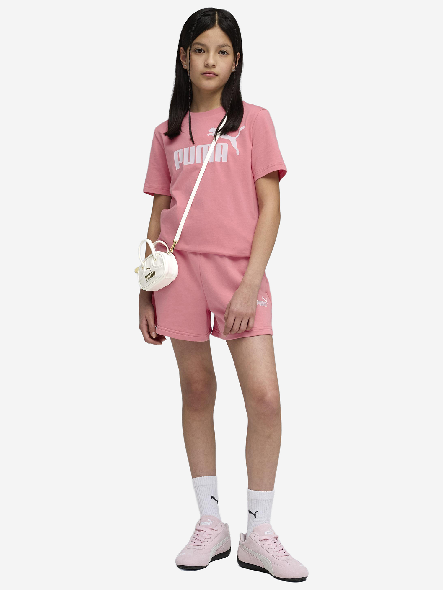 Шорты для девочек PUMA Ess Small No. 1 Logo, Розовый 3