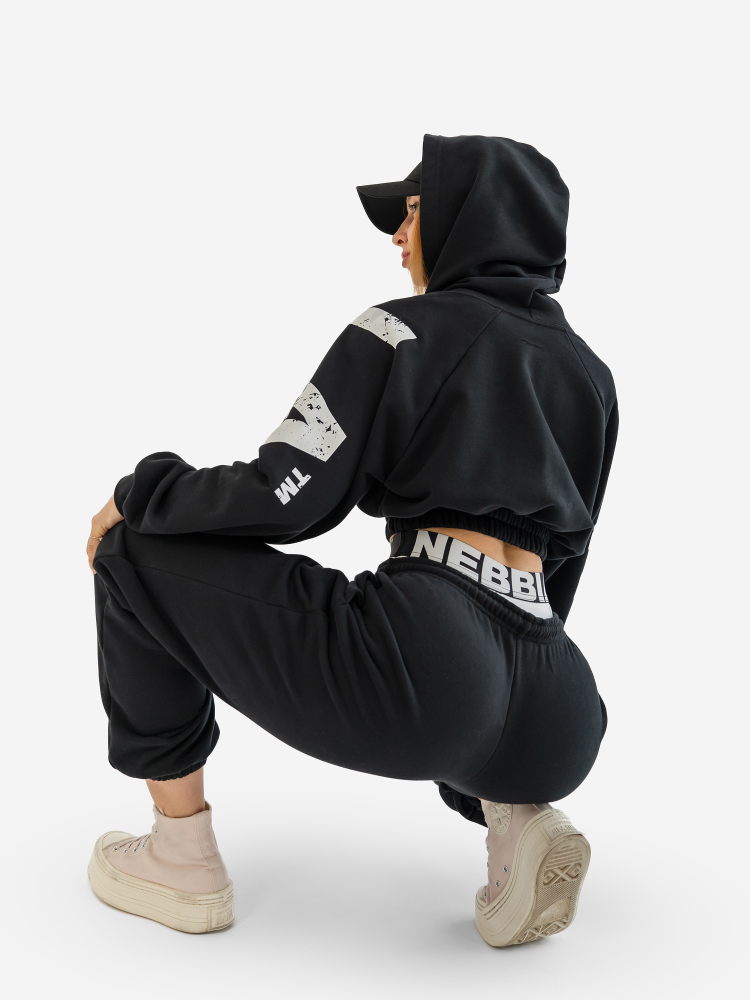 Брюки спортивные женские NEBBIA Gym sweatpants MUSCLE MOMMY 623, Черный 623BLACKSRCYN2B-#0000011, размер 40 - фото 10