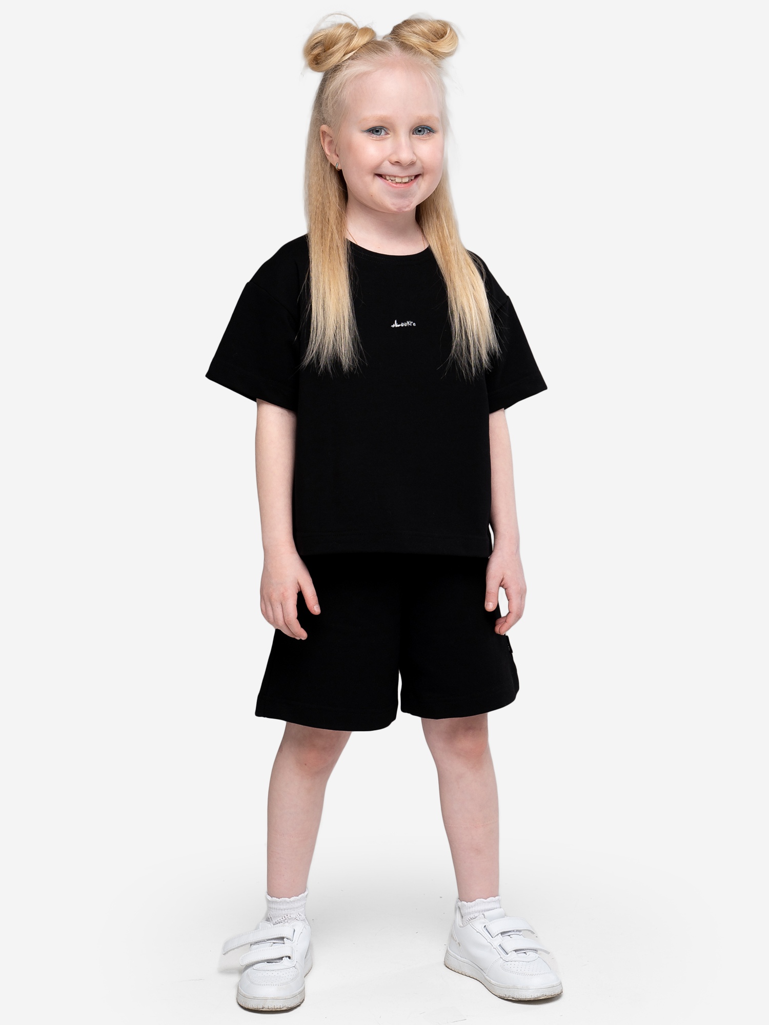 

Костюм-двойка из футера для девочки Looklie, Черный
