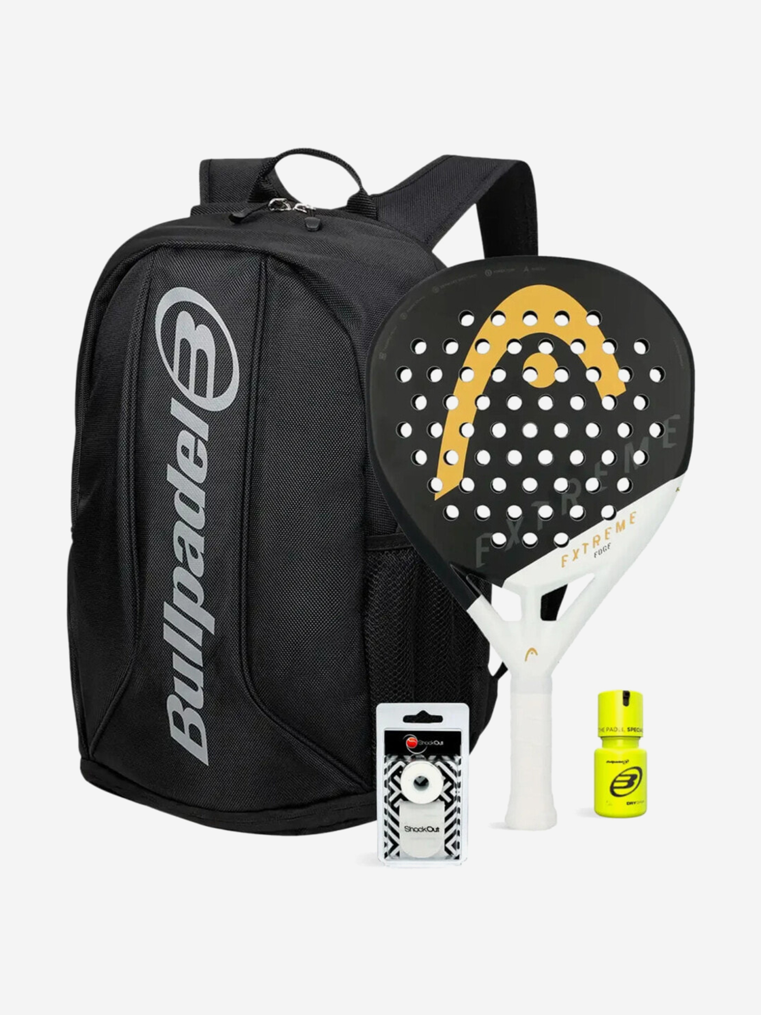 Изображение товара Комплект ракетка падел Head Edge Extreme Black с рюкзаком Bullpadel Avant и аксессуарами