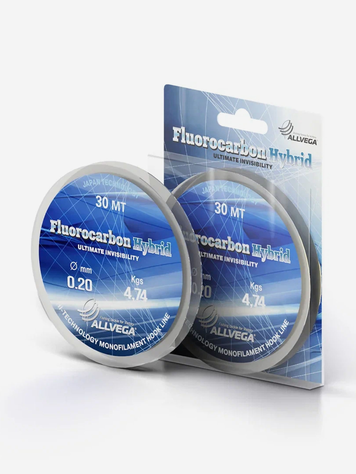 

Леска монофильная ALLVEGA "Fluorocarbon Hybrid" 30м 0,20мм (4,74кг) флюорокарбон 65%, Серый