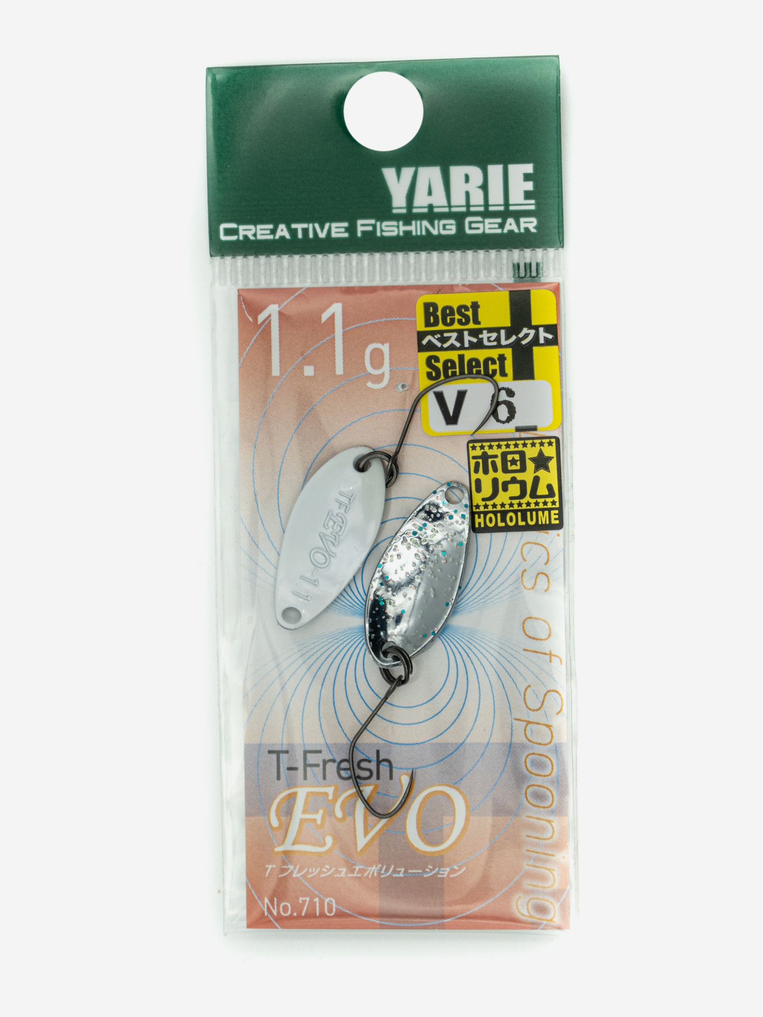 

Блесна YARIE №710 T-FRESH EVO 1.1гр цвет V6, Мультицвет