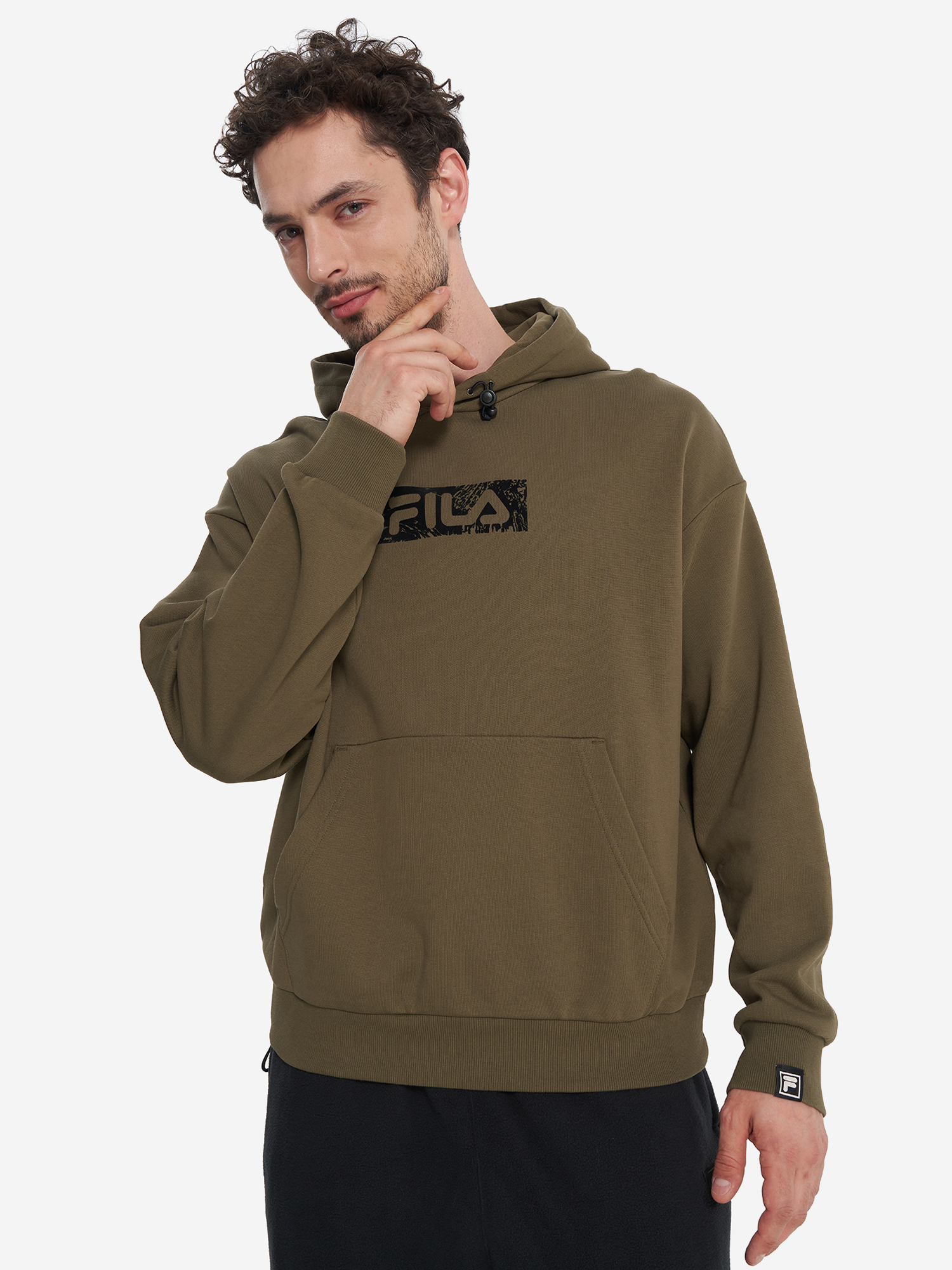 

Худи мужское оверсайз FILA, Коричневый
