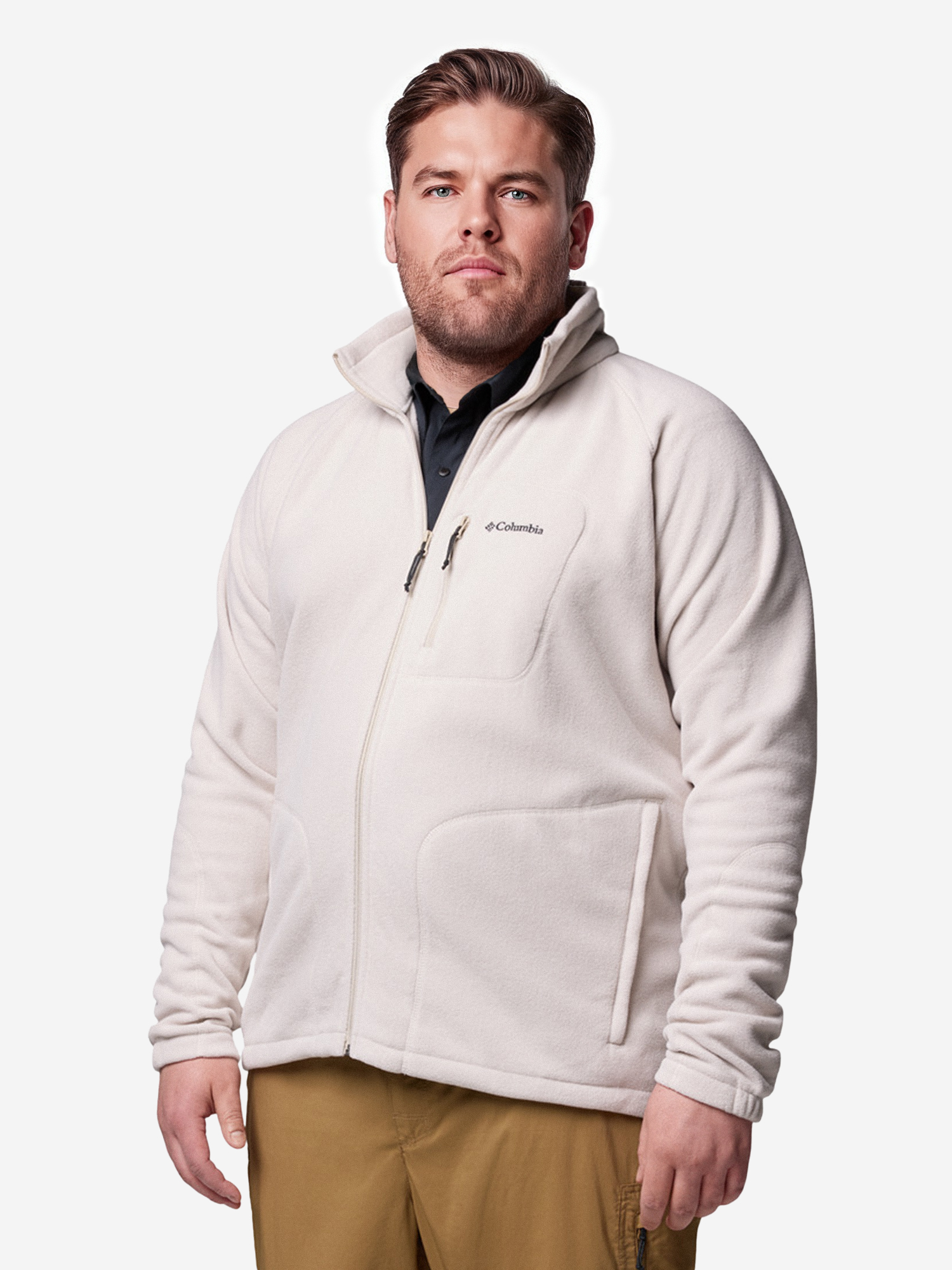 Джемпер флисовый мужской Columbia Plus Size Fast Trek II Full Zip Fleece Бежевый 4999₽