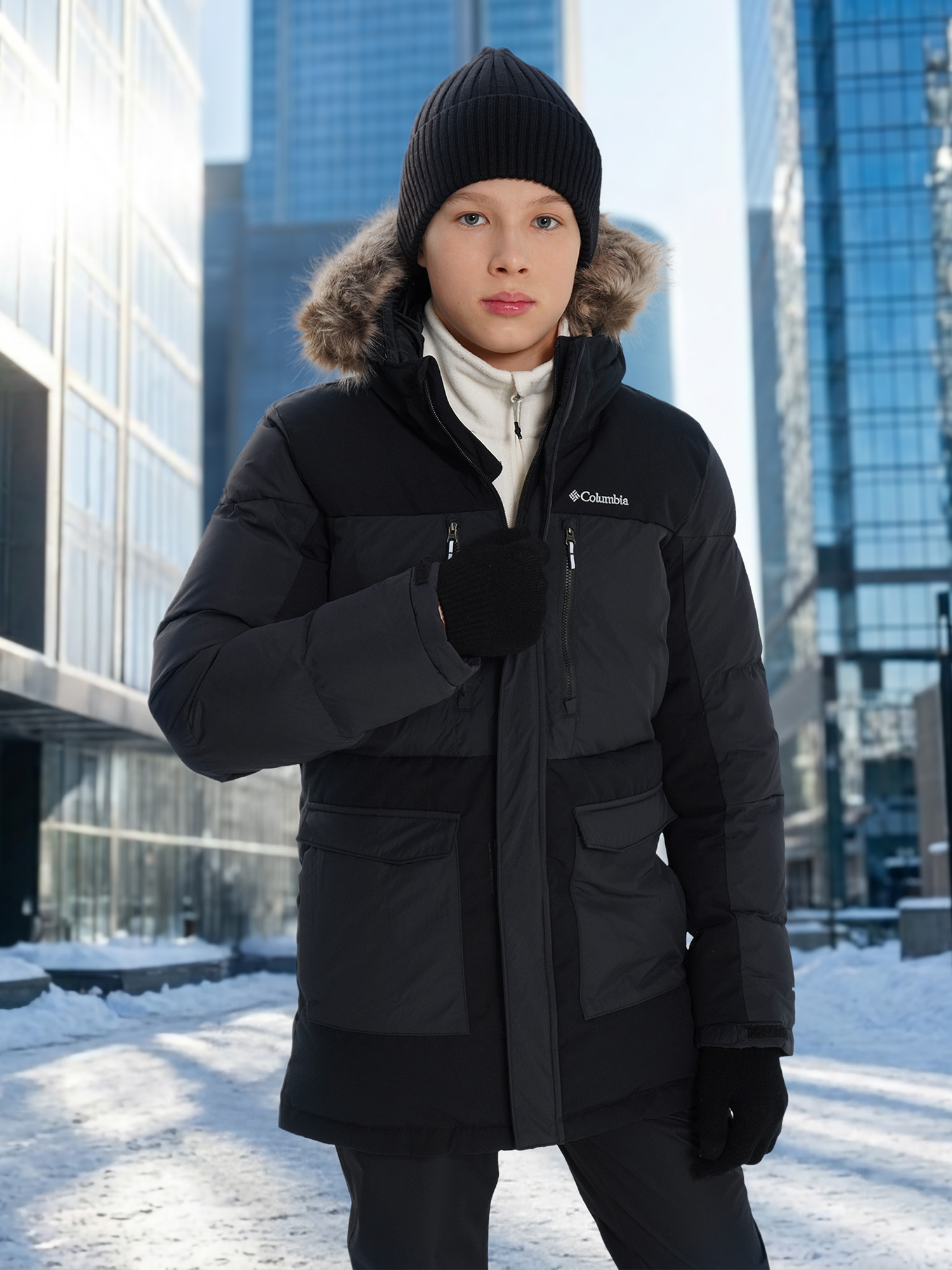 

Куртка утепленная для мальчиков Columbia Marquam Peak Fusion II Parka, Черный