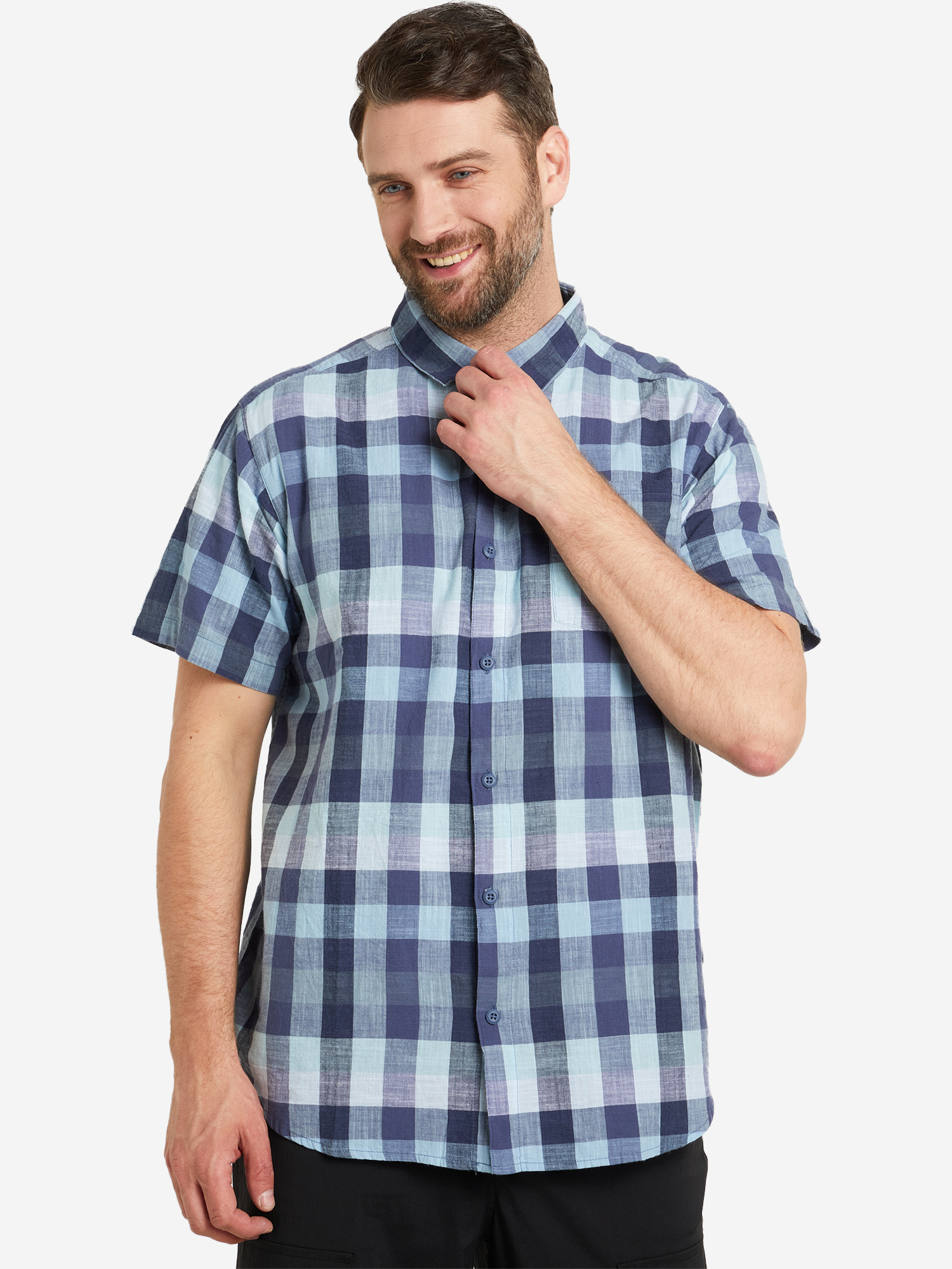 

Рубашка с коротким рукавом мужская Columbia Under Exposure YD Short Sleeve Shirt, Голубой