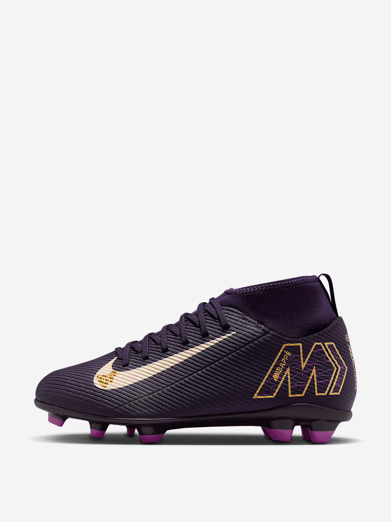 фото Бутсы для мальчиков nike superfly 10 club km fg/mg, фиолетовый