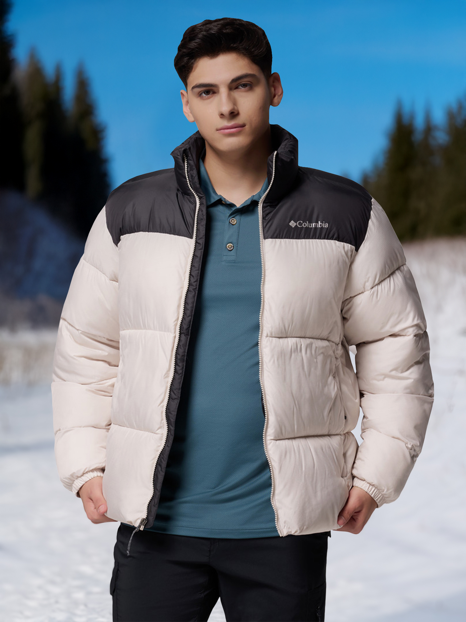 Пуховик мужской Columbia Puffect III Jacket, бежевый, арт. 25202