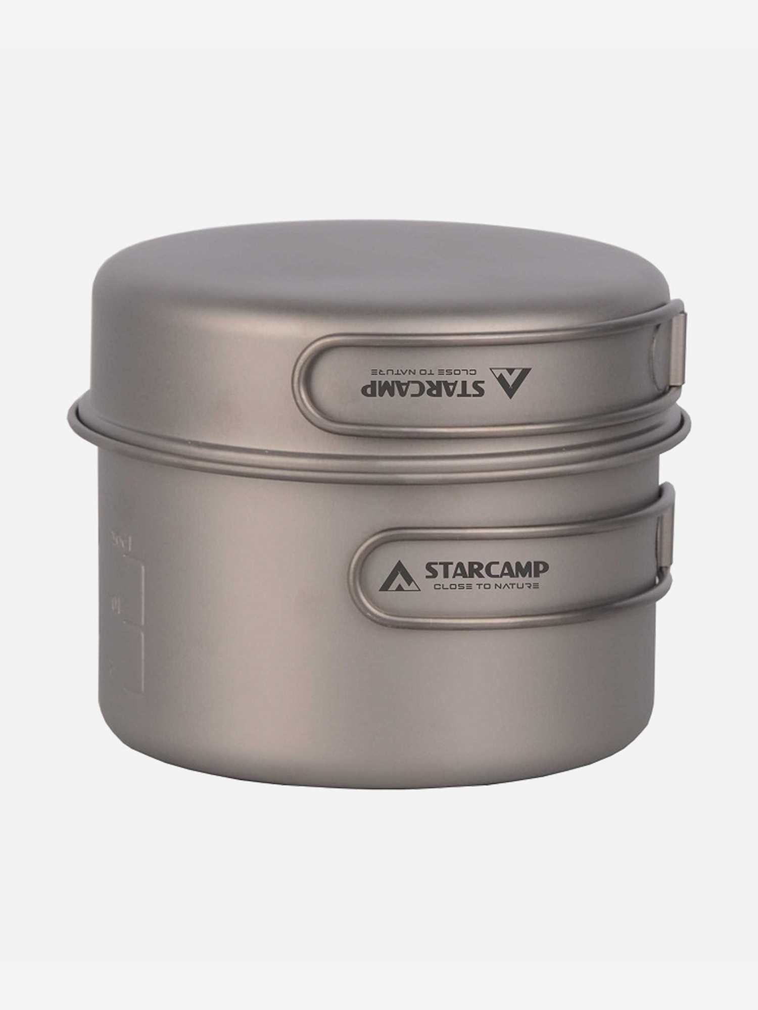 

Титановый походный набор котелок и сковородка STARCAMP 1000 + 600 мл / Титановый котелок для кемпинга на открытом воздухе, Серый