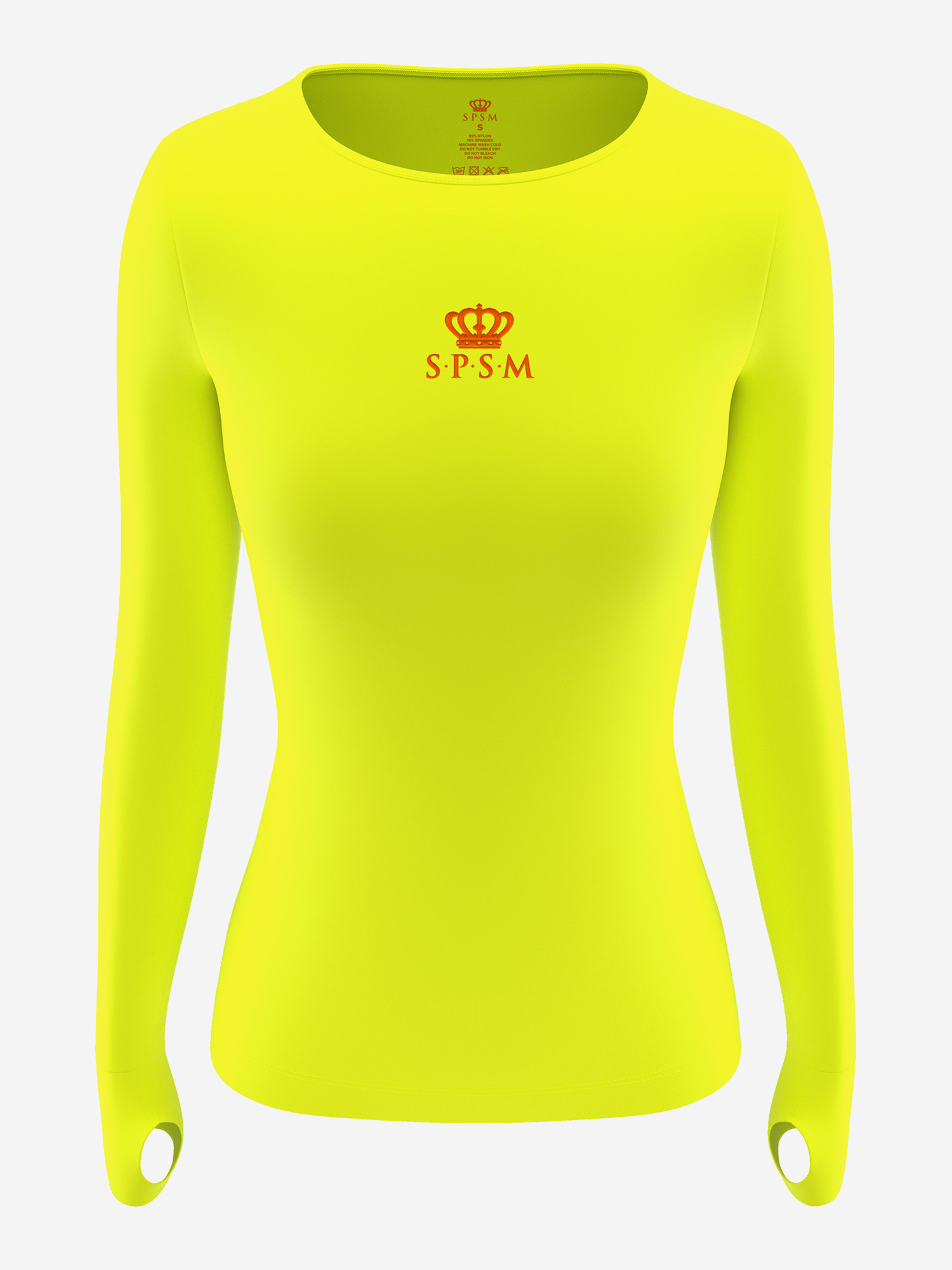 Изображение товара Лонгслив SPSM лимонный для детей, спортивный стиль, эластичный