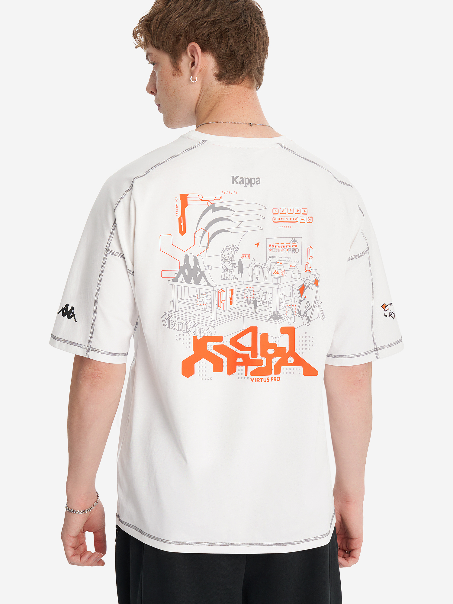 фото Футболка kappa x virtus.pro, белый