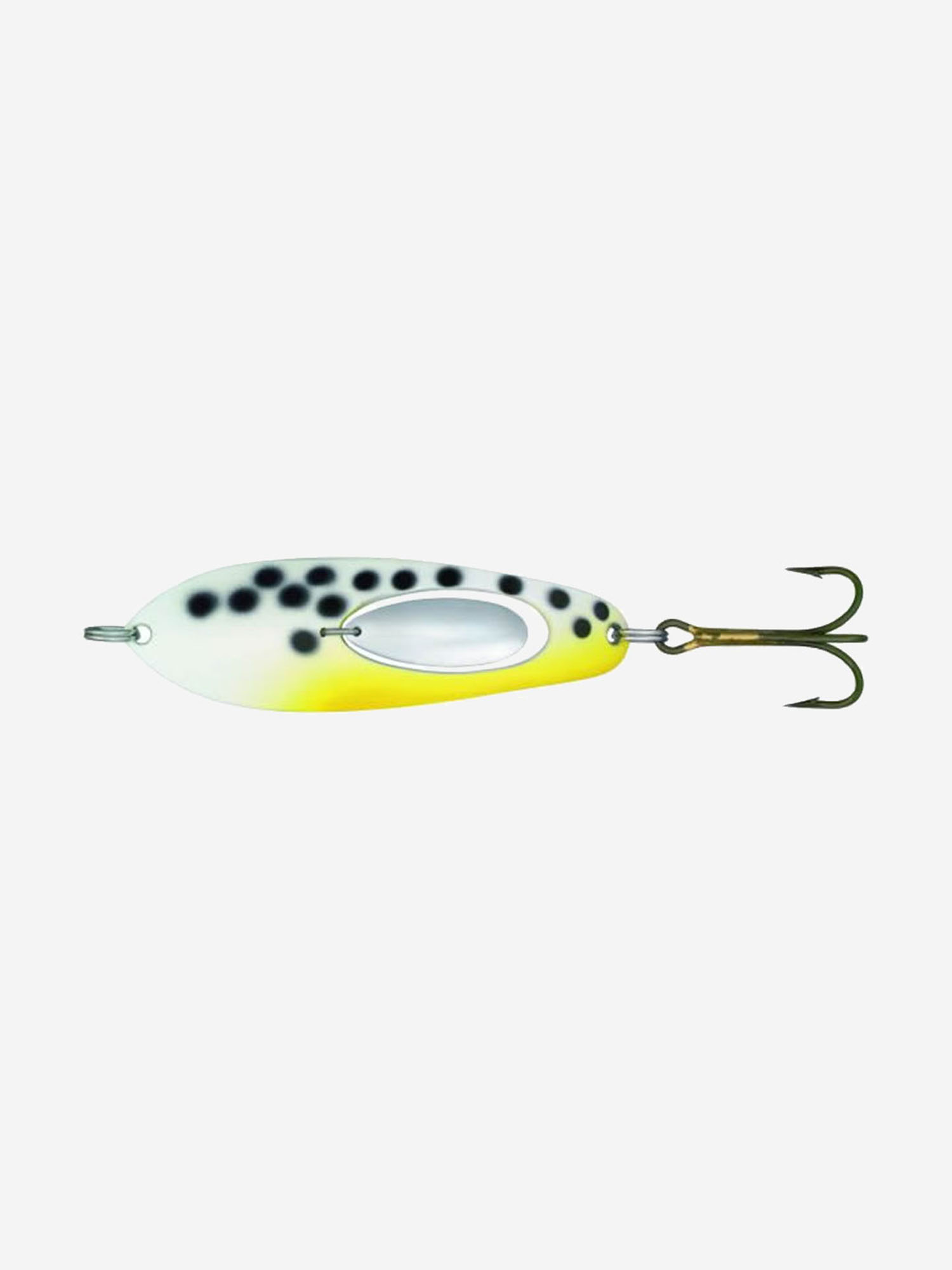 

Блесна для рыбалки Kuusamo Taimen SUPER 75/17 W/Ye/BL-S (колеблющаяся), Серый