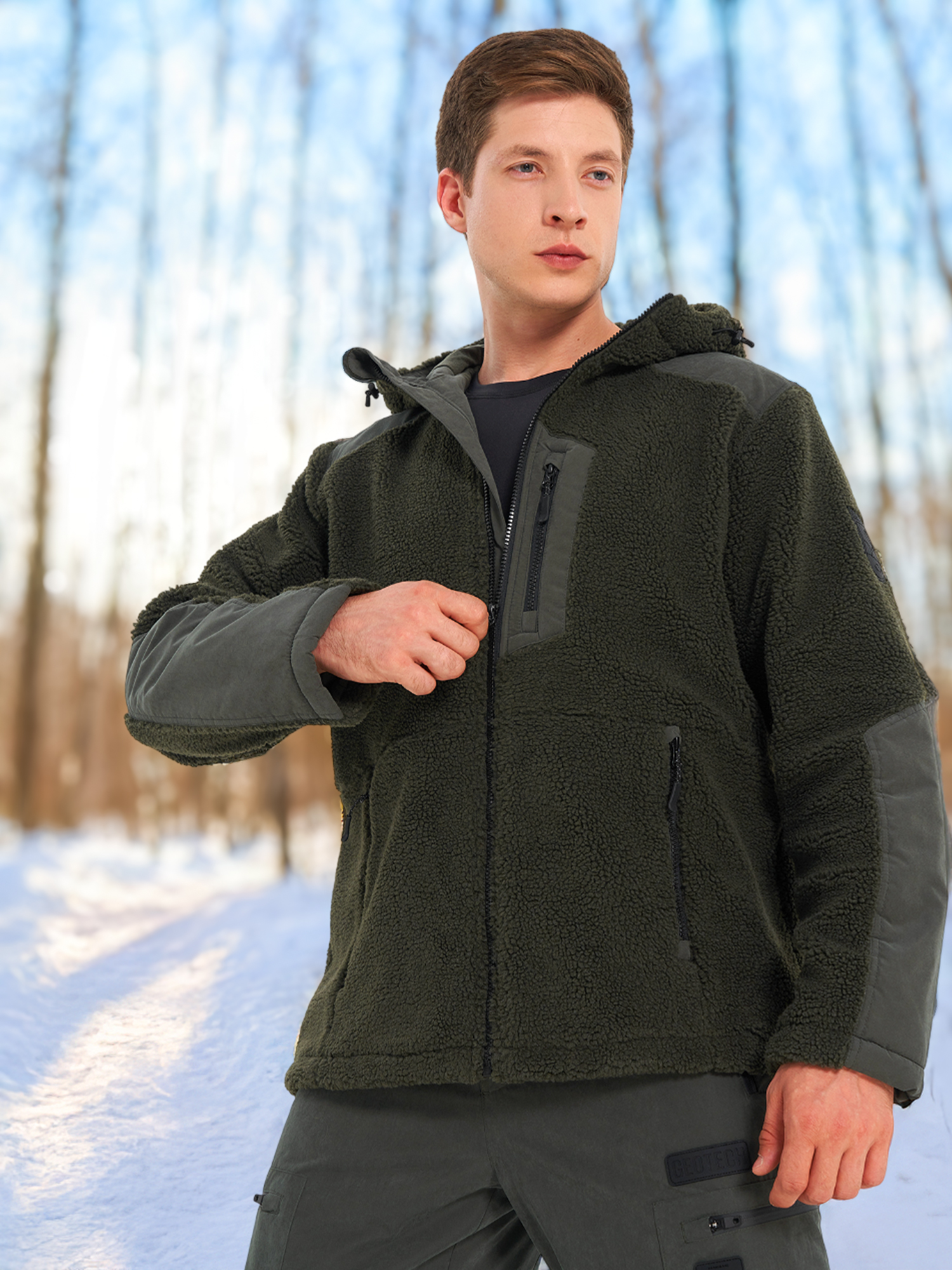 Легкая куртка мужская Geotech, зеленый, арт. 137501G2P-74