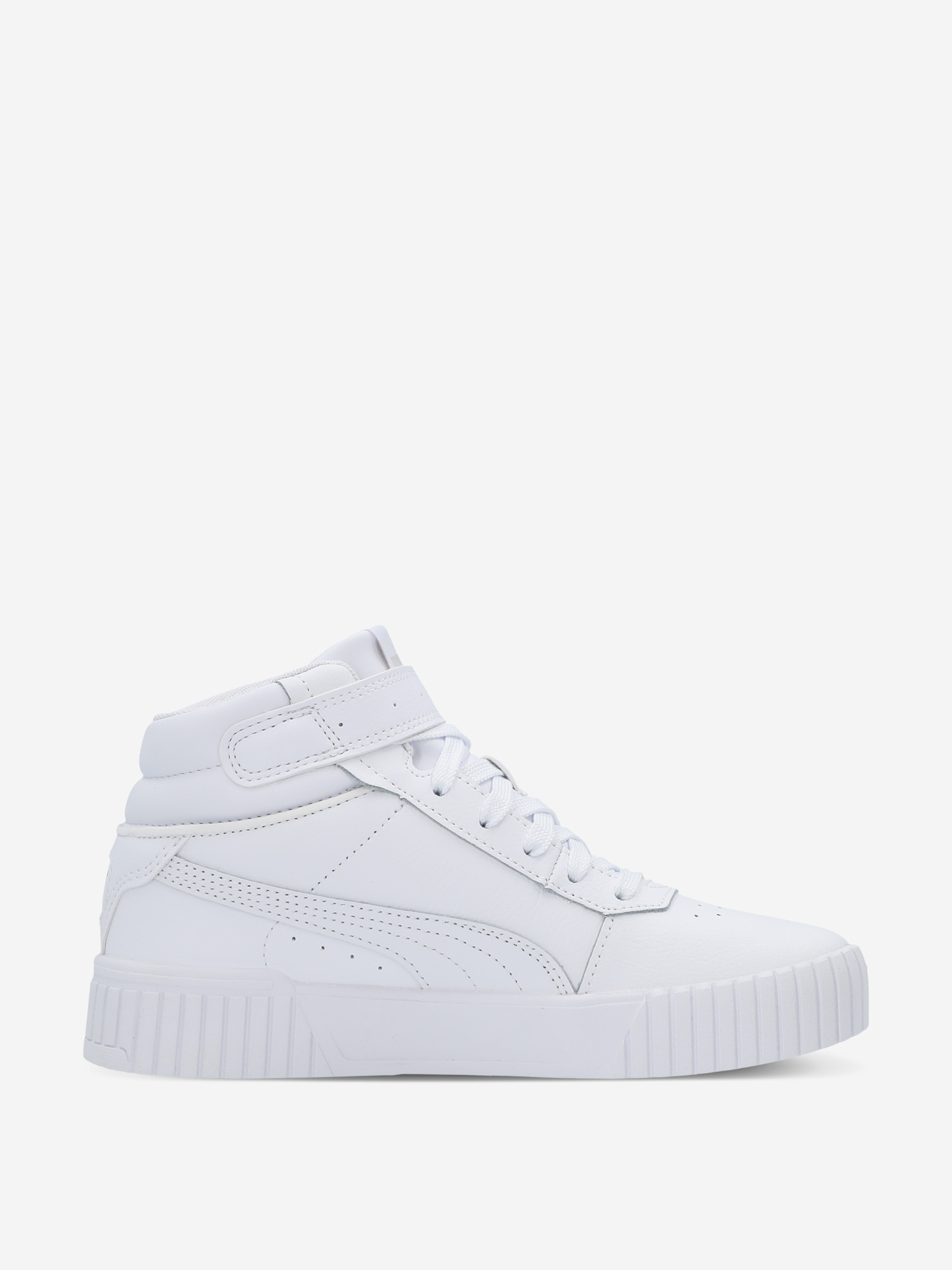 фото Кеды для девочек puma carina 2.0 mid jr, белый