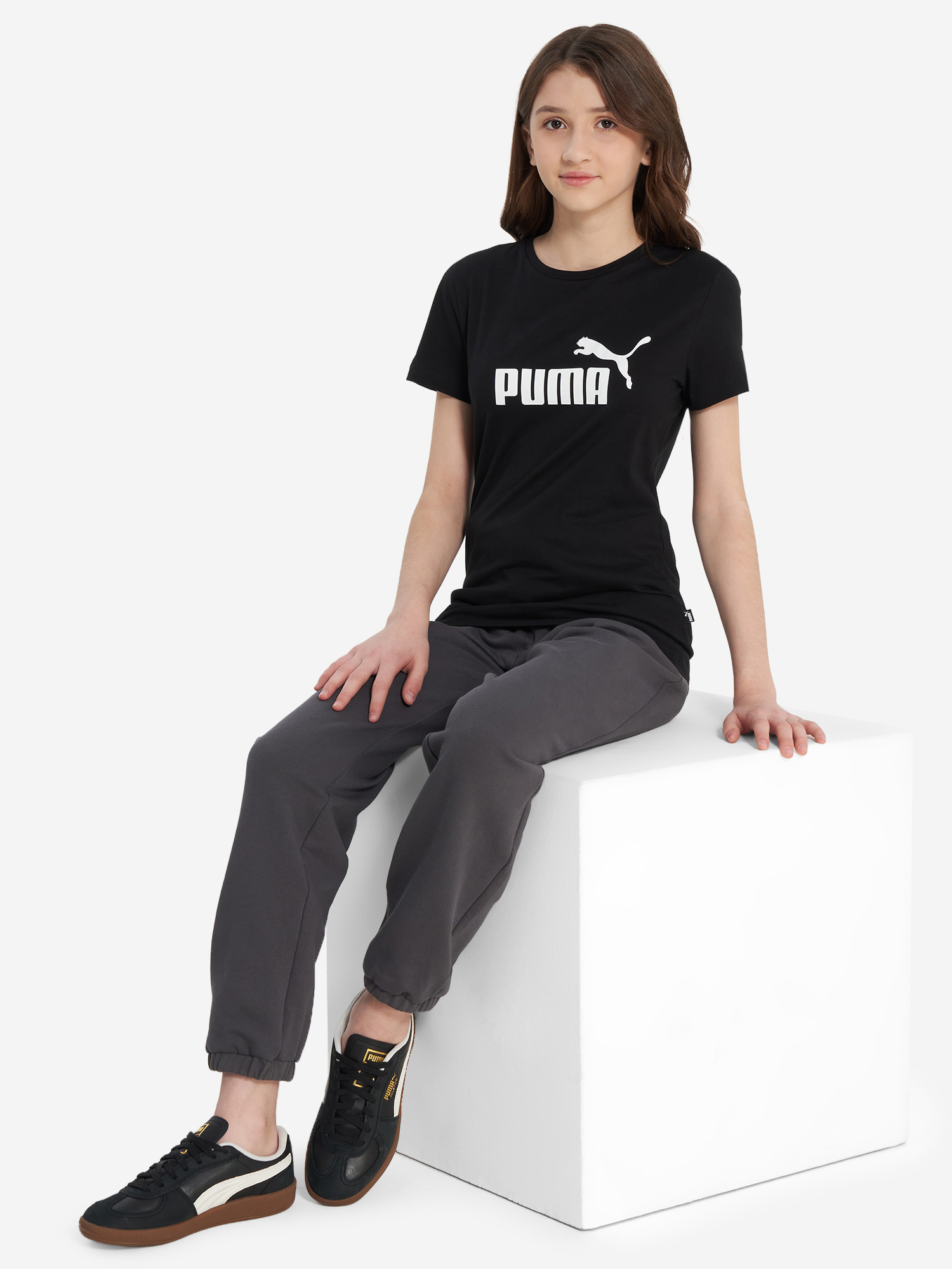 Футболка для девочек PUMA Ess, Черный 4