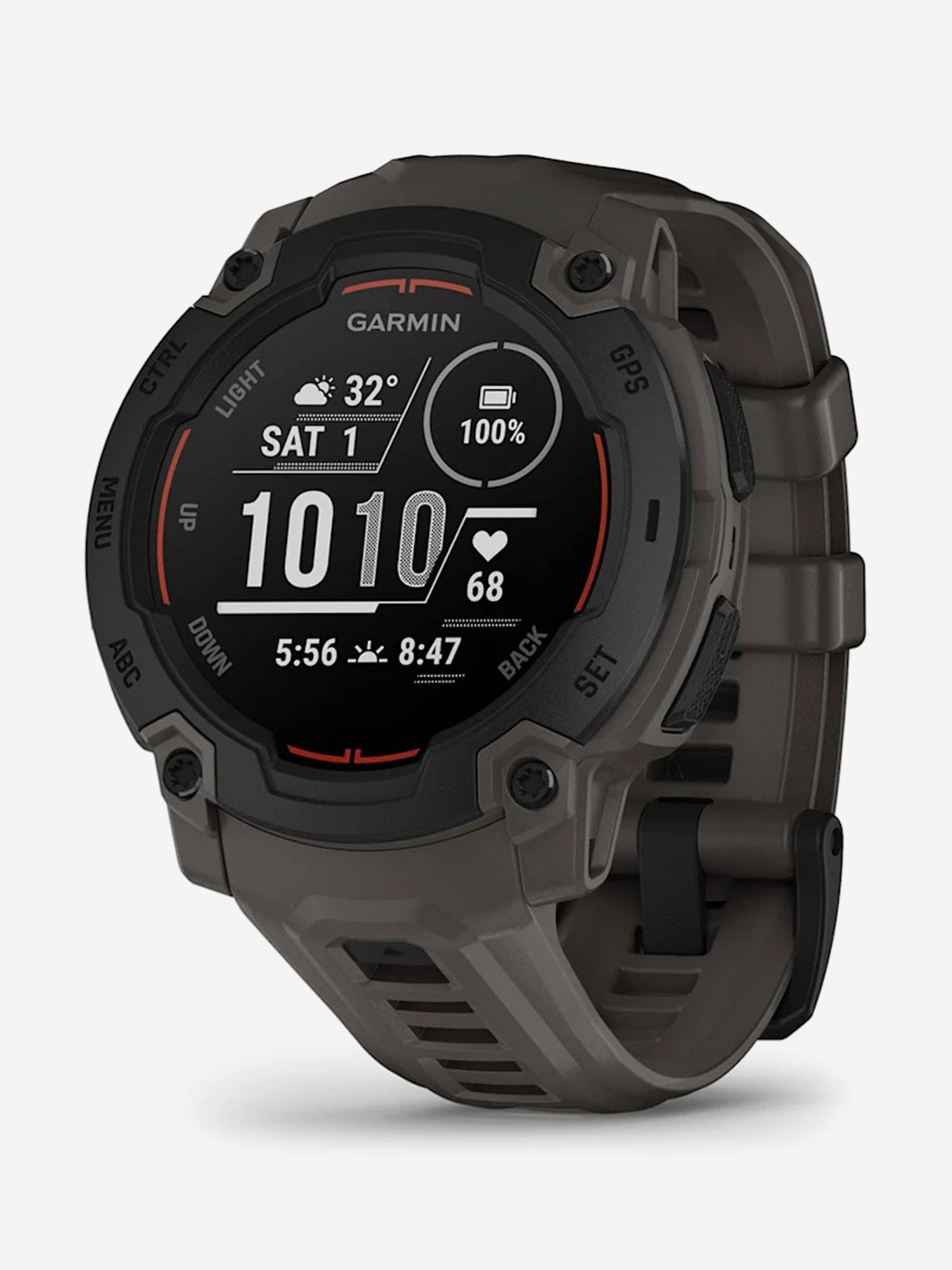 

Спортивные часы Garmin Instinct E 45mm Black with Charcoal Silicone, Коричневый