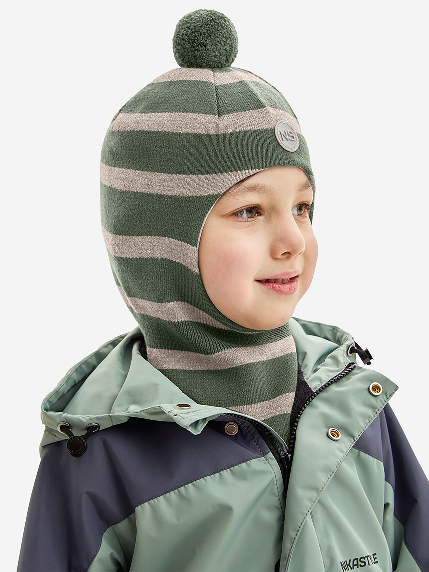 Изображение товара Шапка шлем NIKASTYLE мох беж демисезон мужская детская