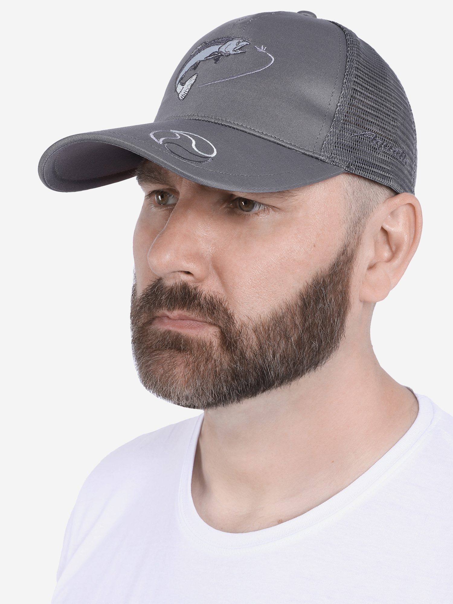 Изображение товара Кепка Aquatic с вышивкой КА-10Г Графит летняя рыбалка мужская