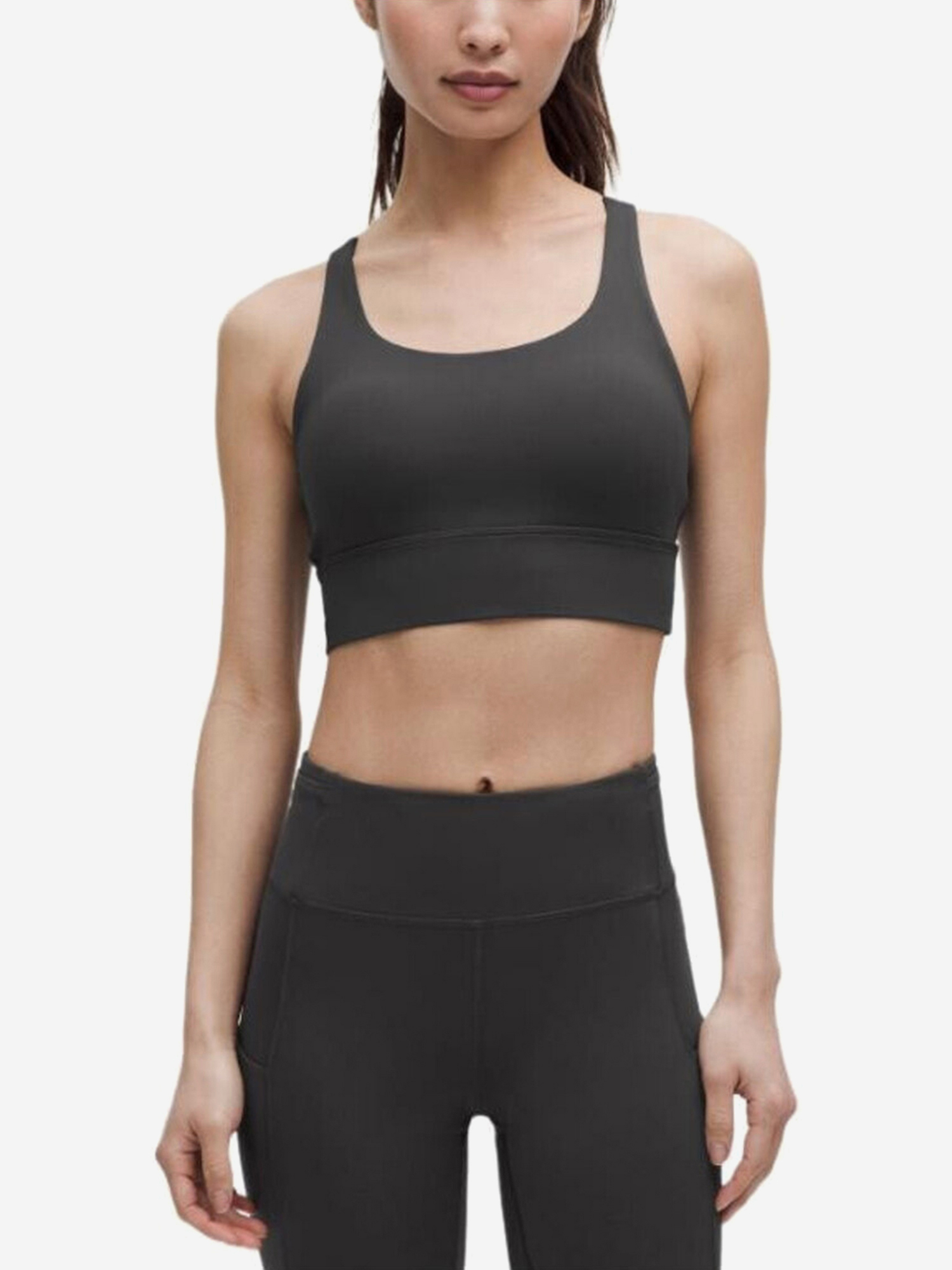 Изображение товара Топ Lululemon серый женский спортивный стиль с коротким рукавом LW2EBPADESTL5O-GREY