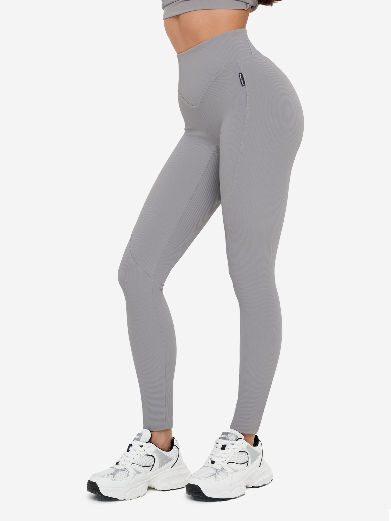 Изображение товара Лосины женские Bona Fide: Leggings "Ribbed Gray", Серый