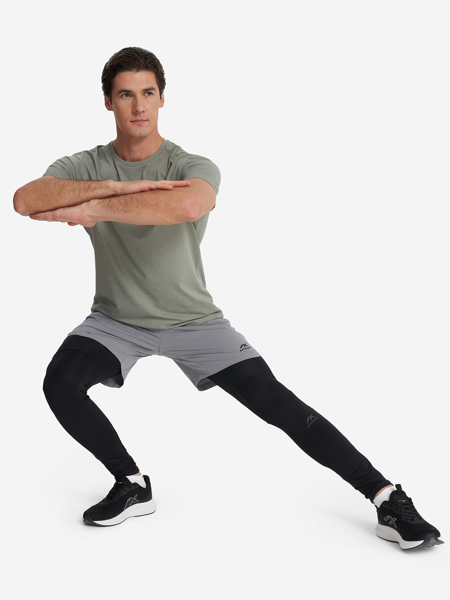 фото Тайтсы мужские athlex, черный