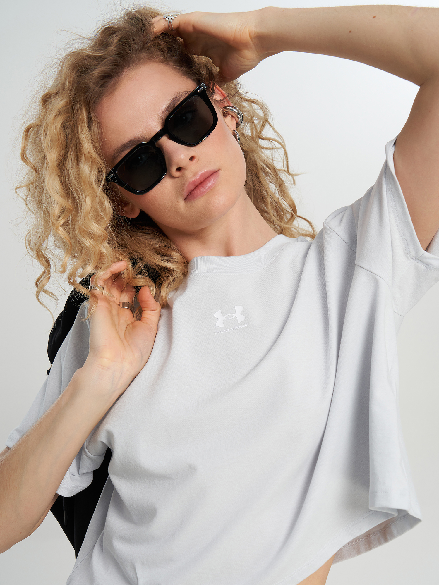 Футболка женская Under Armour Rival Boxy, серый, арт. 6011064U0F-023