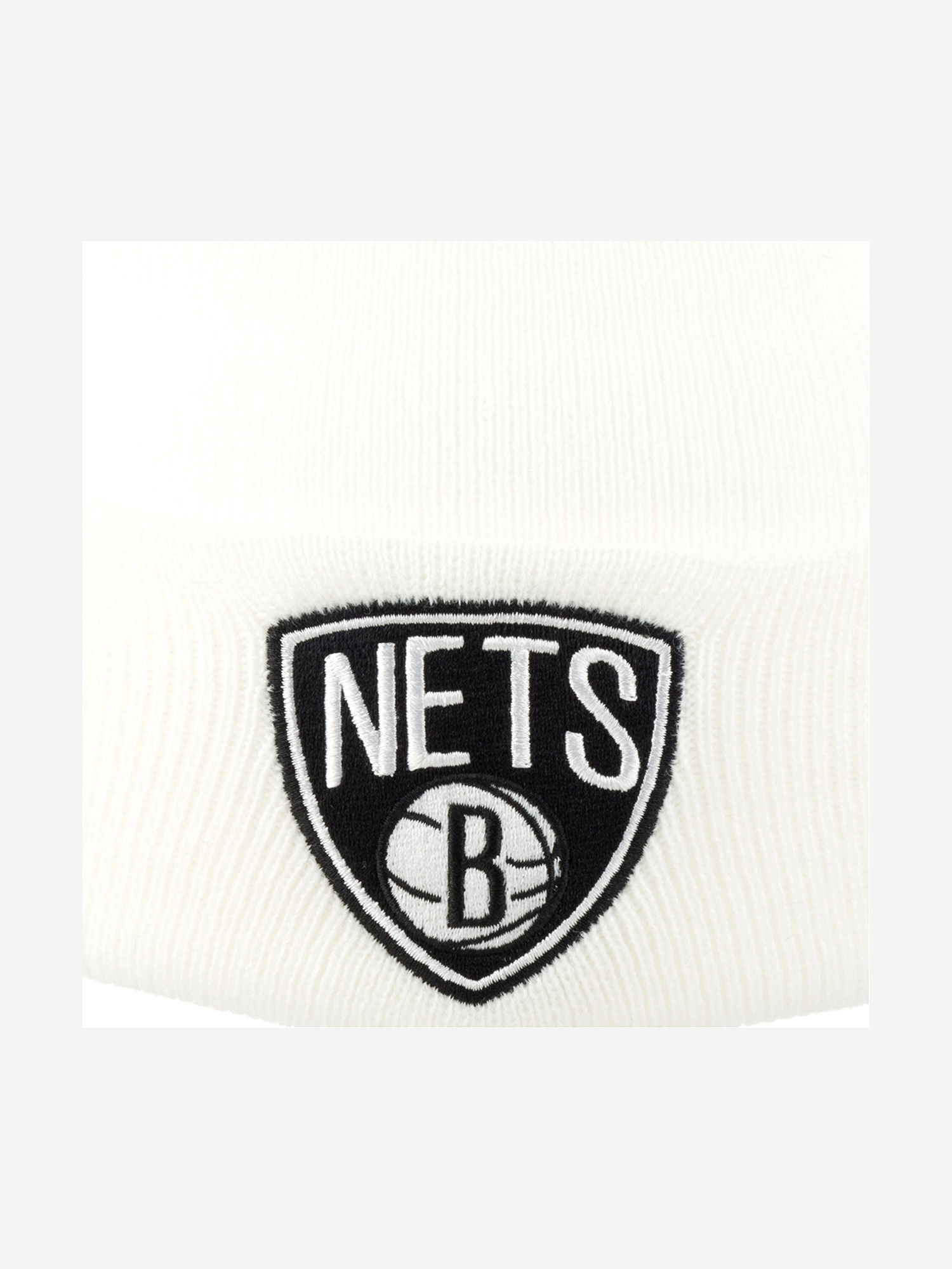 Шапка с отворотом MITCHELL NESS EU175-TEAMTALK-WHT Brooklyn Nets NBA (белый), Белый 58-938XDOXM4K-17, размер Без размера - фото 4