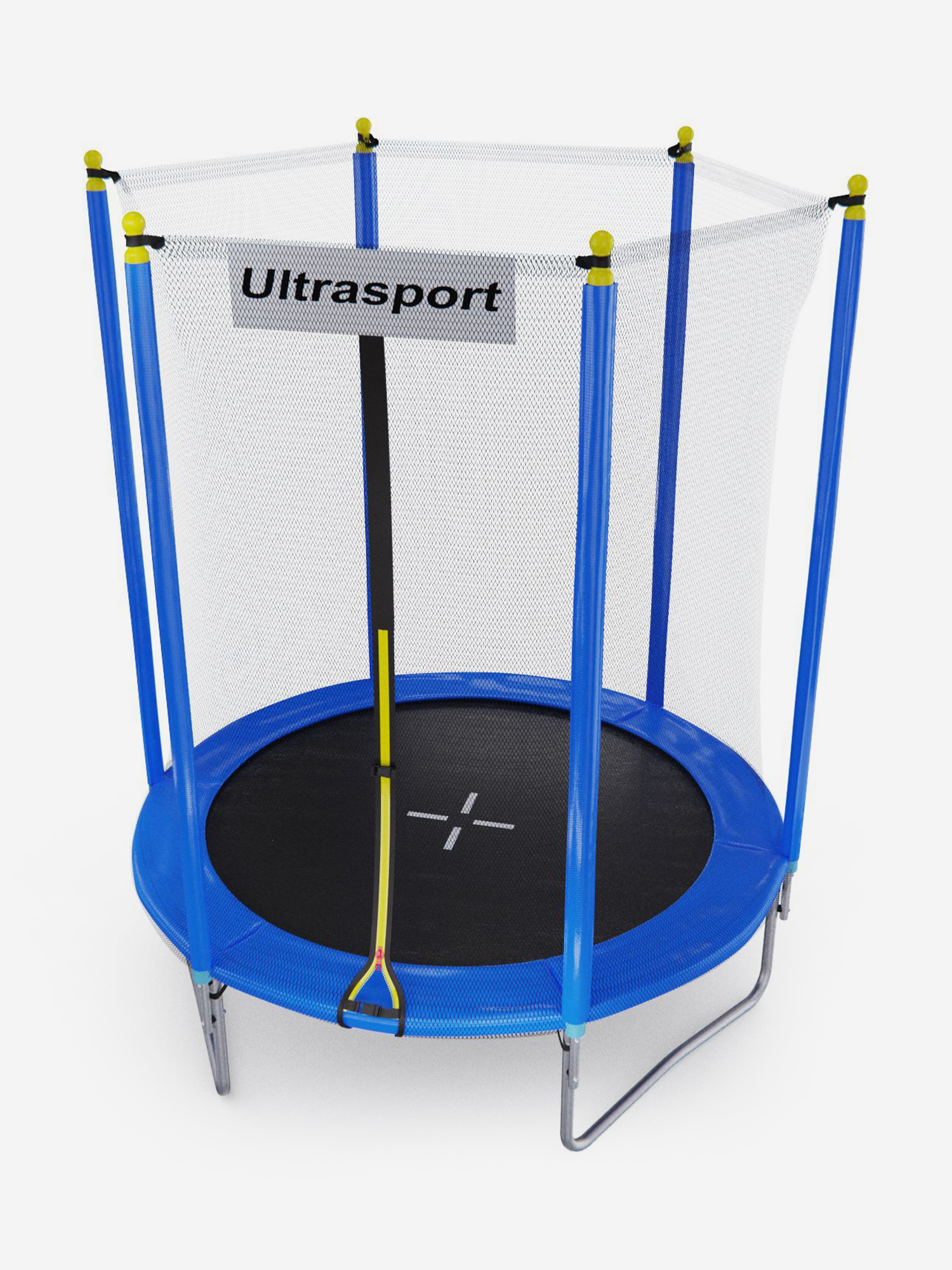 

Батут DFC Trampoline STOCK 6 ft ULTRASPORT с внешней защитной сеткой, Синий