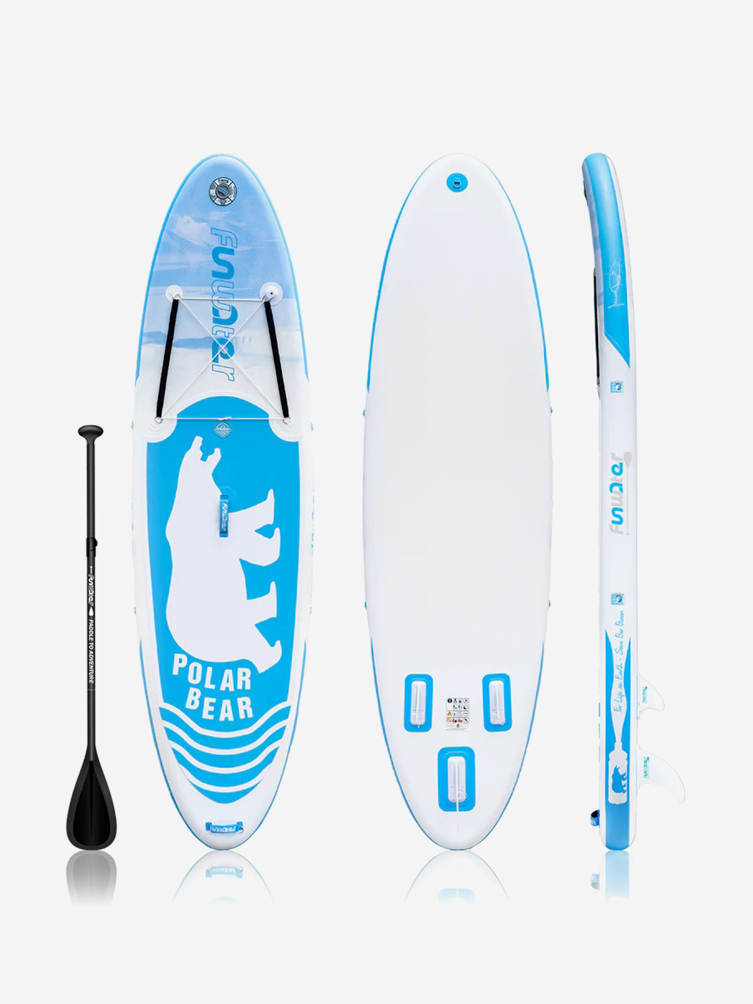 

SUP board надувной FunWater Polar Bear 10,6, Белый