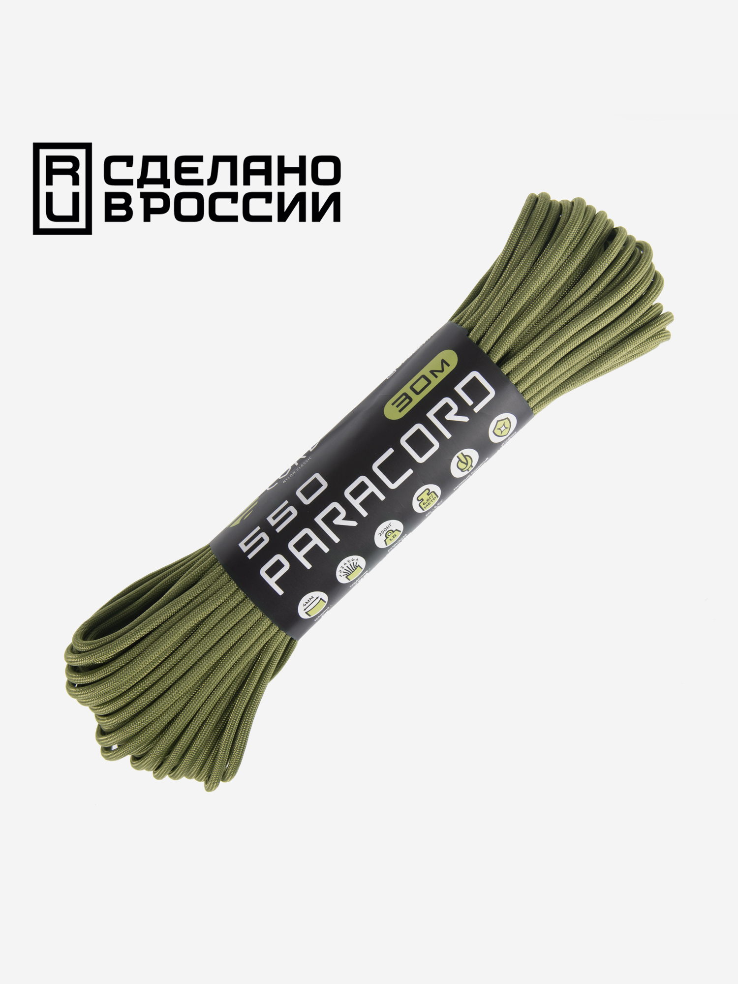 

Паракорд 550 CORD nylon 30м RUS (moss), Зеленый