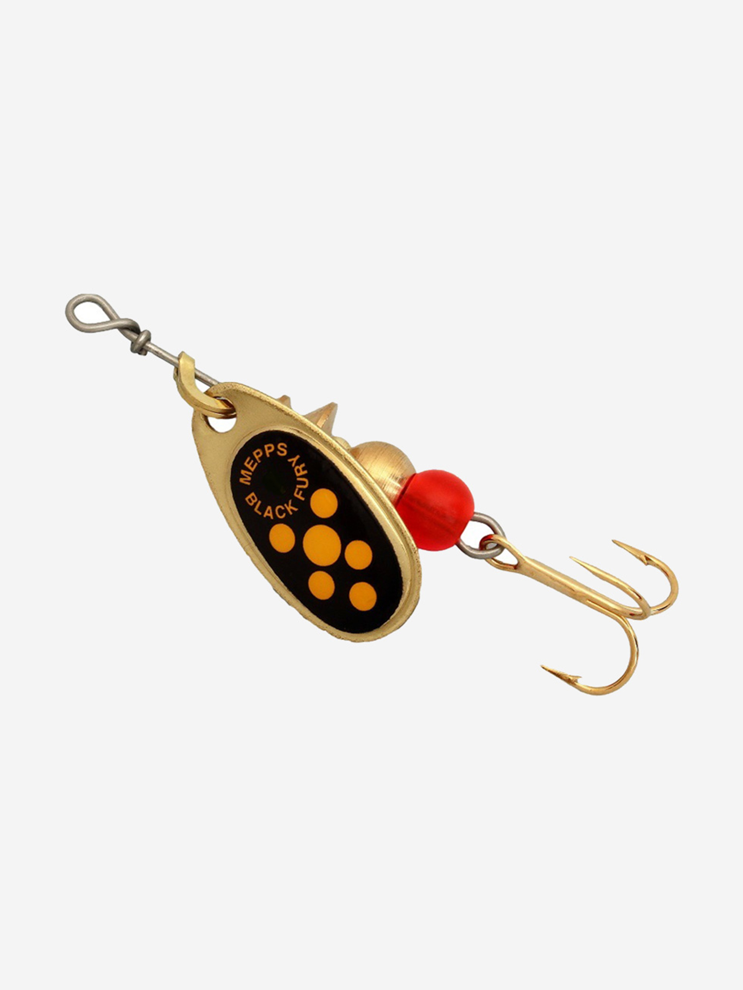 Блесна для рыбалки вертушка Mepps BLACK FURY 0, Gold/Yellow, 1 штука, Золотой
